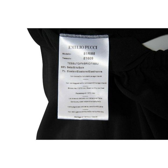 Emilio Pucci Black Silk Stretch Fringe Crystal Tassel Long Dress Size XS / US 0-2 / IT 36-38 - 10 Thumbnail