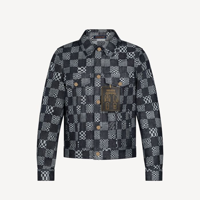 Louis Vuitton DENIM JACKET WITH DAMIER DISTORTED PATTERN | Grailed