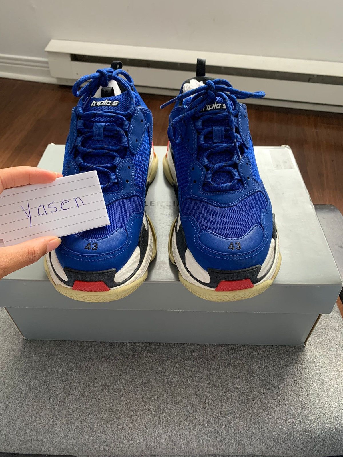 Balenciaga Balenciaga triple S blue Size US 10 / EU 43 - 6 Thumbnail