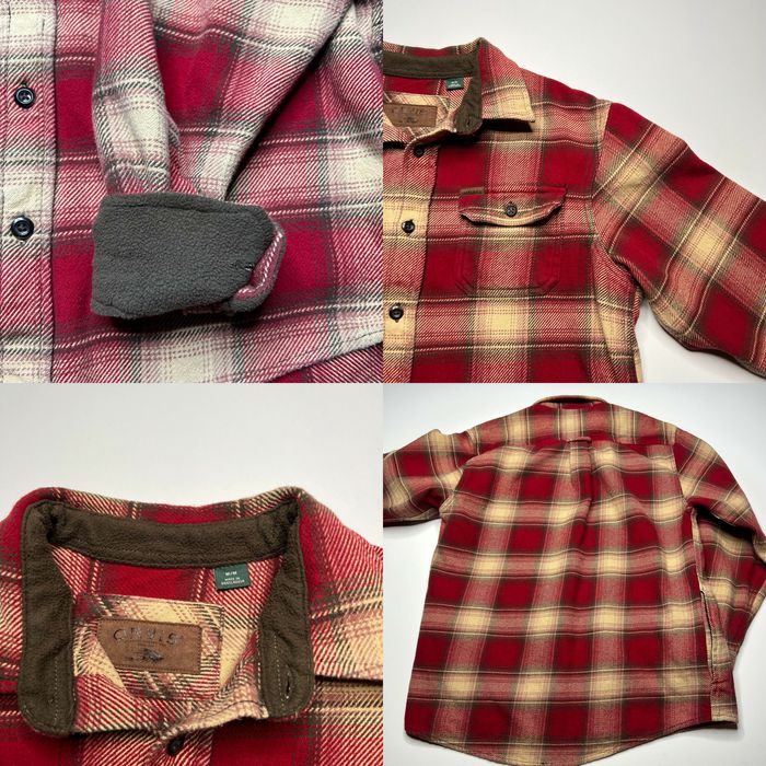 Five Brother Long-Sleeve Heavy Flannel Check Shirt, Men's Size XL (approx.) cotton blue type Vintage Second Hand