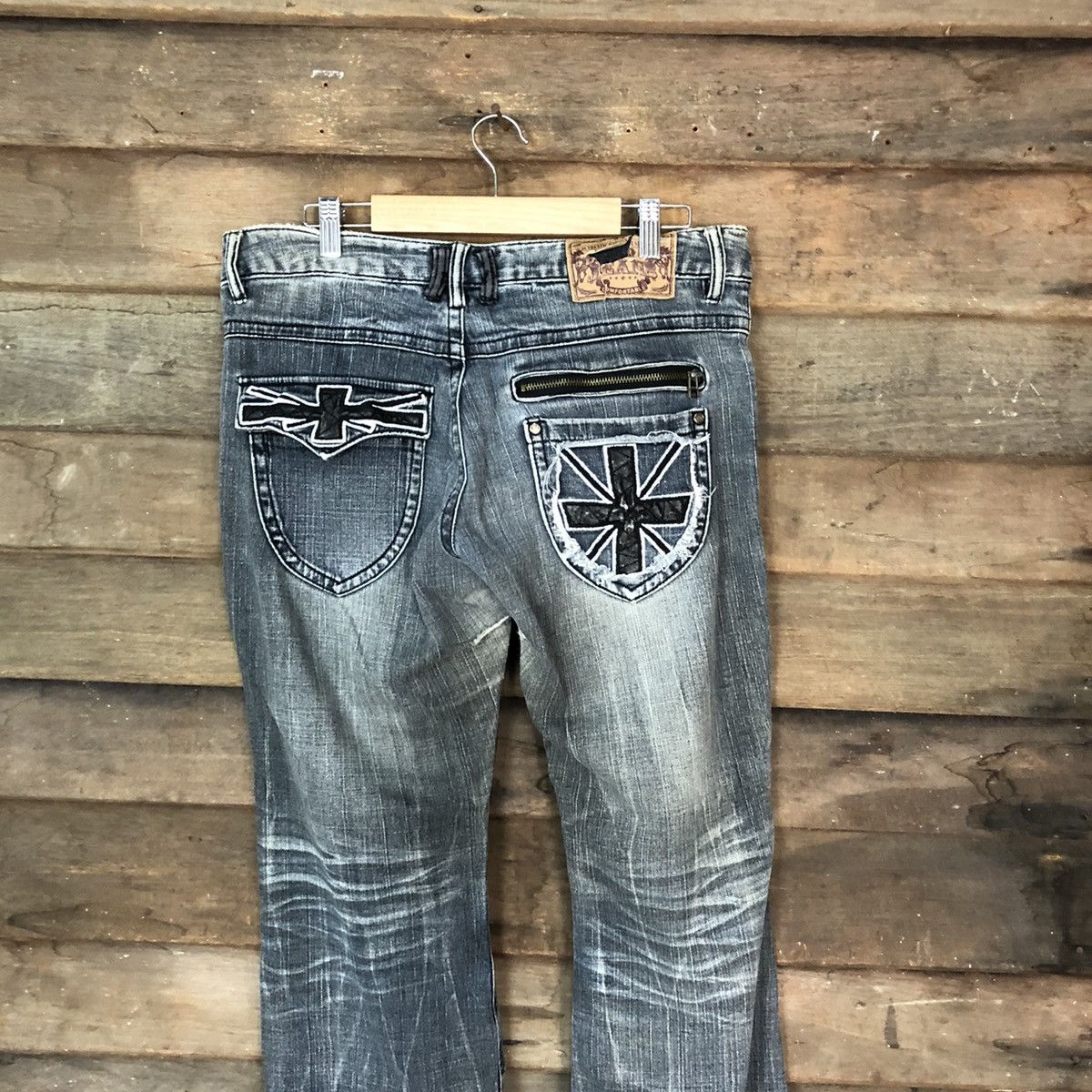 Faded Glory Bcbg faded Black Denim jeans cross vintage Pants #4610 Size 32" / US 10 / IT 46 - 11 Thumbnail