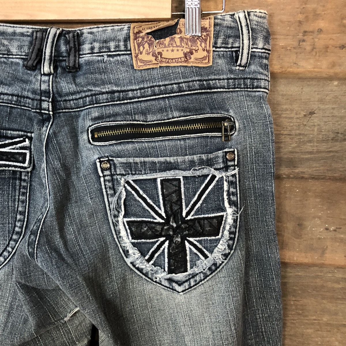 Faded Glory Bcbg faded Black Denim jeans cross vintage Pants #4610 Size 32" / US 10 / IT 46 - 14 Thumbnail