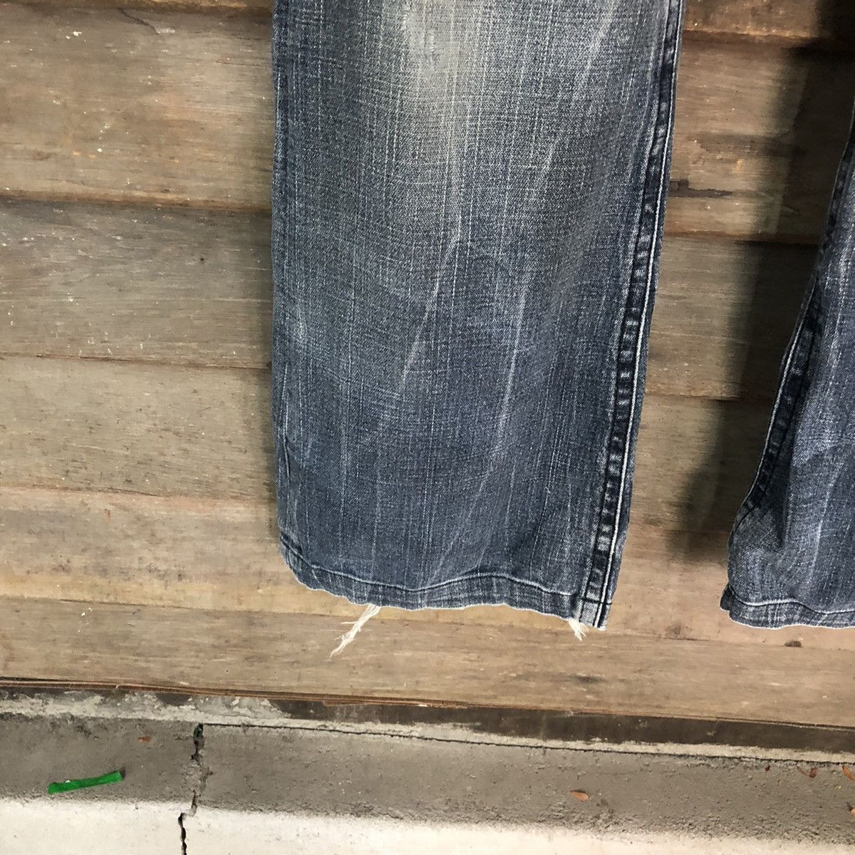 Faded Glory Bcbg faded Black Denim jeans cross vintage Pants #4610 Size 32" / US 10 / IT 46 - 6 Thumbnail