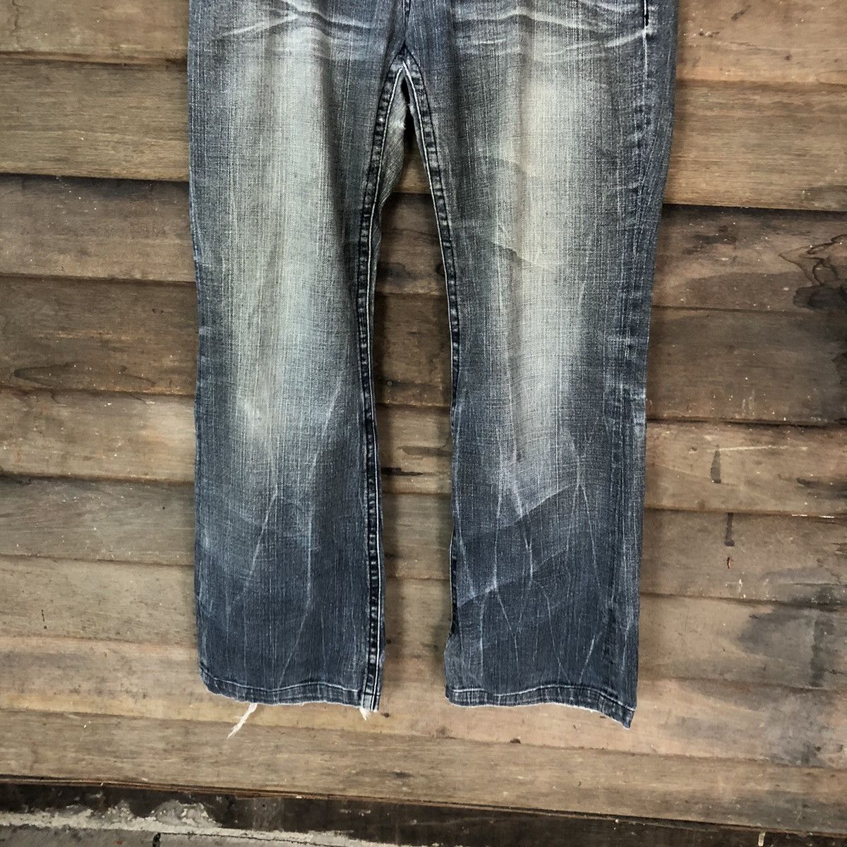 Faded Glory Bcbg faded Black Denim jeans cross vintage Pants #4610 Size 32" / US 10 / IT 46 - 3 Thumbnail