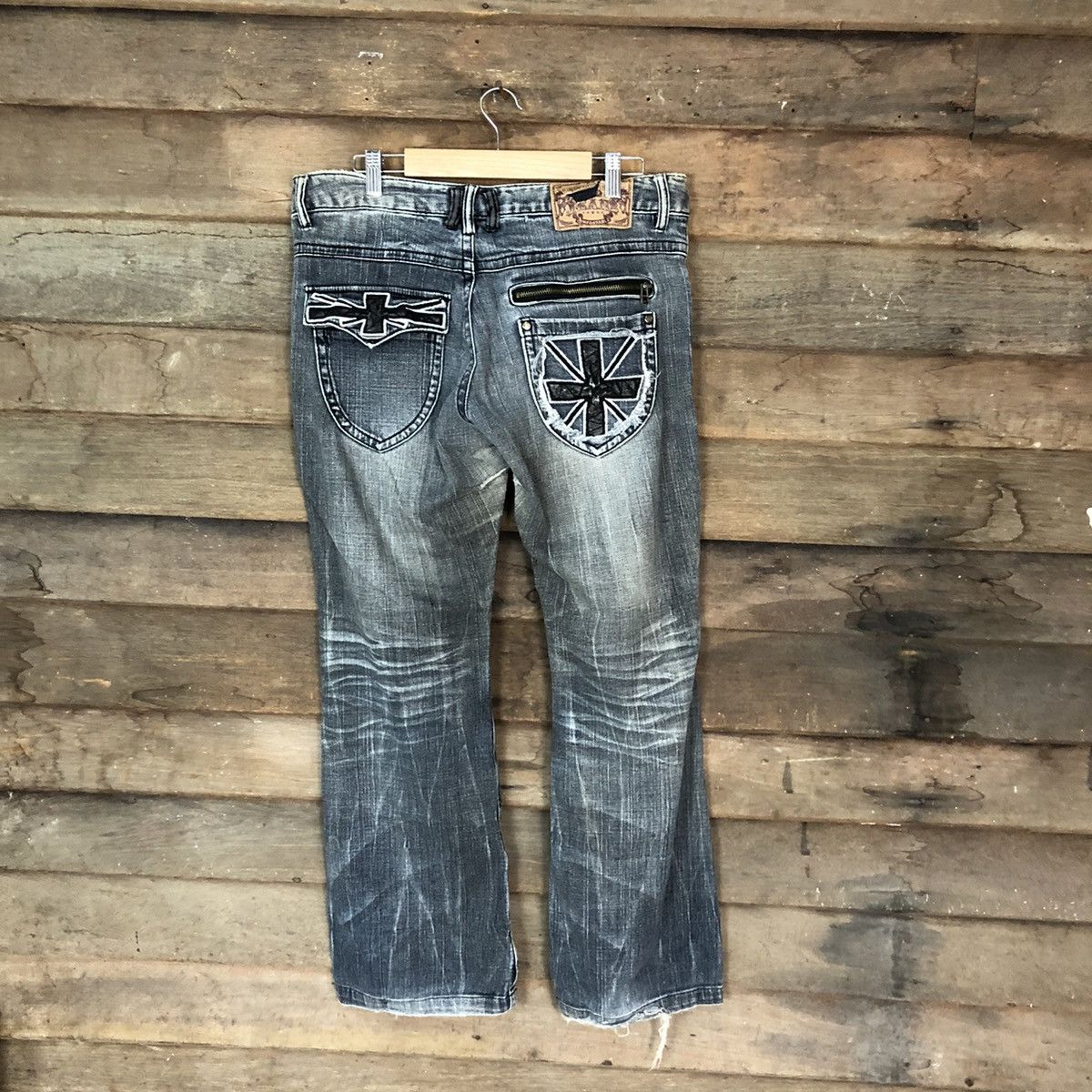 Faded Glory Bcbg faded Black Denim jeans cross vintage Pants #4610 Size 32" / US 10 / IT 46 - 10 Thumbnail