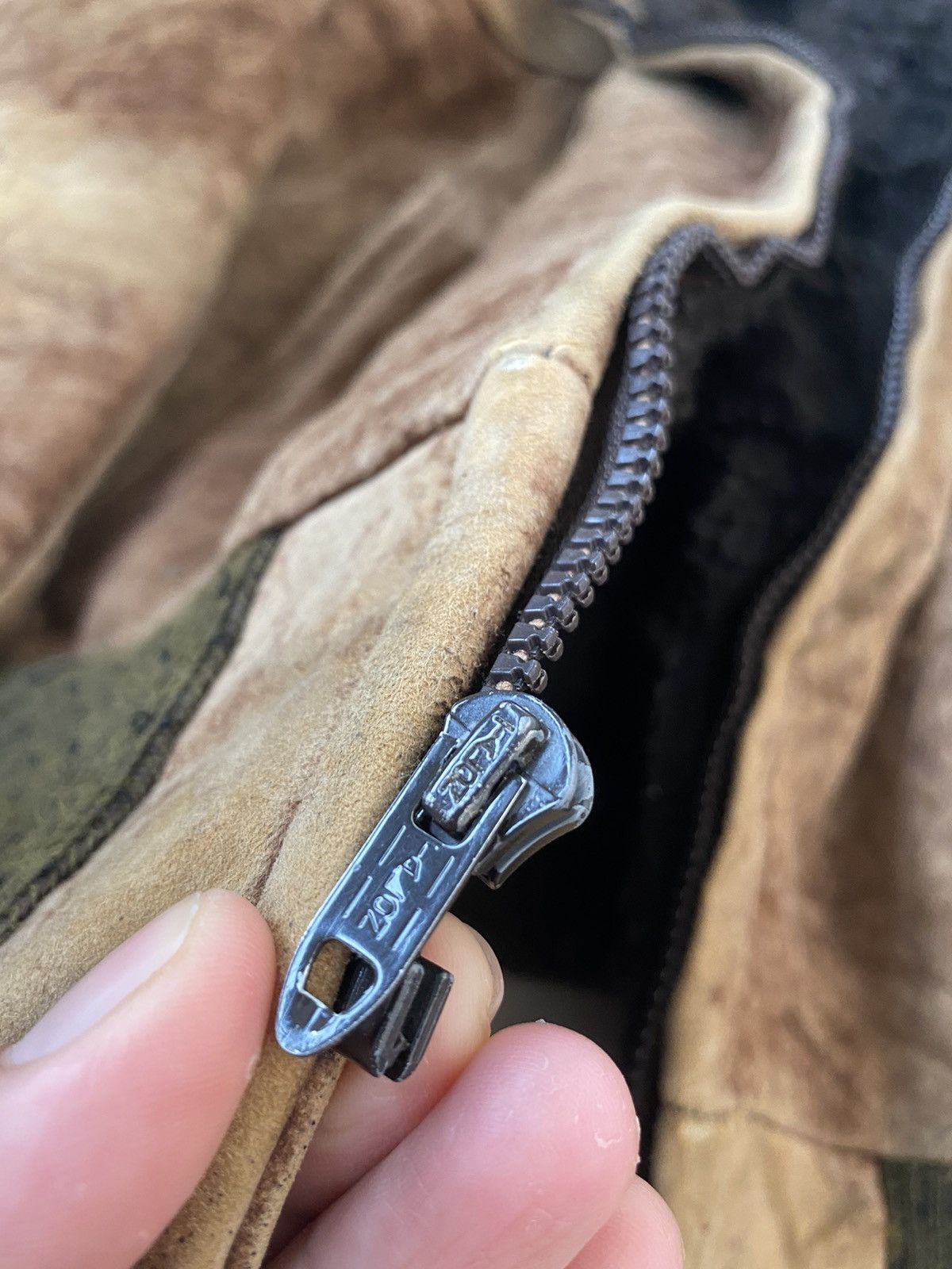 Cooper × Genuine Leather Vintage Cooper Suede Jacket Zipper Talon Leather Size US M / EU 48-50 / 2 - 10 Thumbnail
