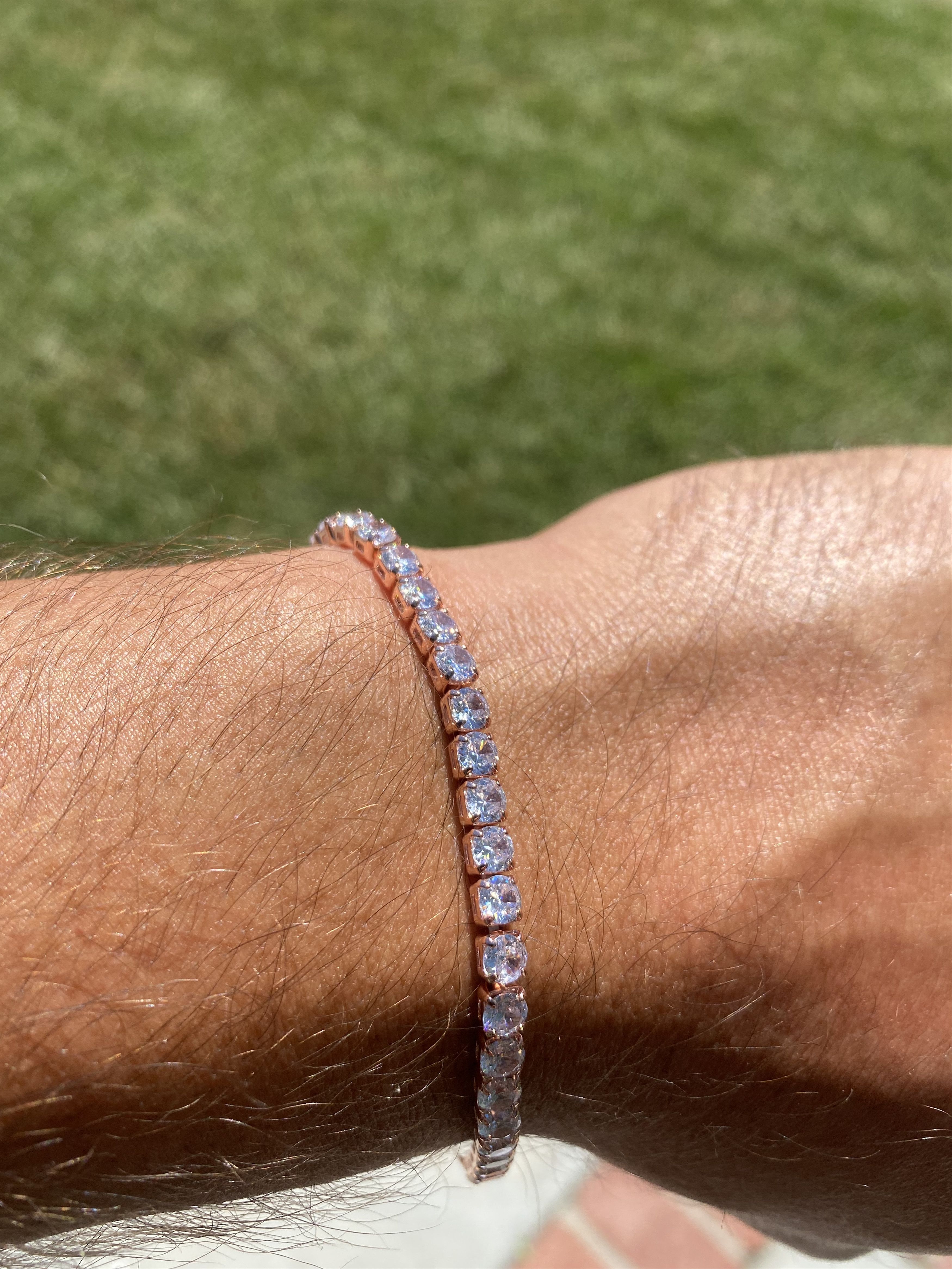 Other Rose Gold Diamond Tennis Bracelet (Cz VVS1) Size ONE SIZE - 1 Thumbnail