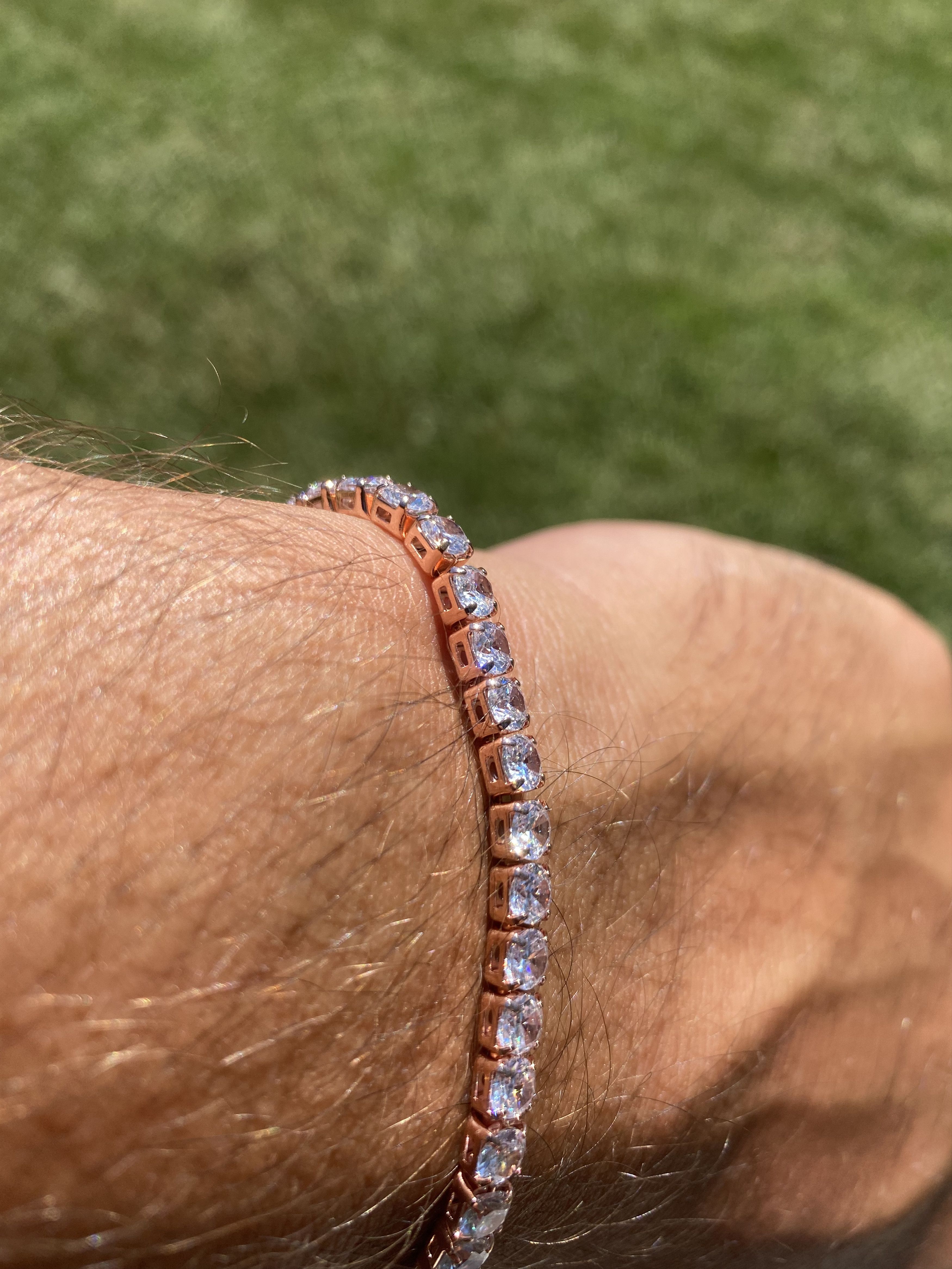 Other Rose Gold Diamond Tennis Bracelet (Cz VVS1) Size ONE SIZE - 2 Thumbnail