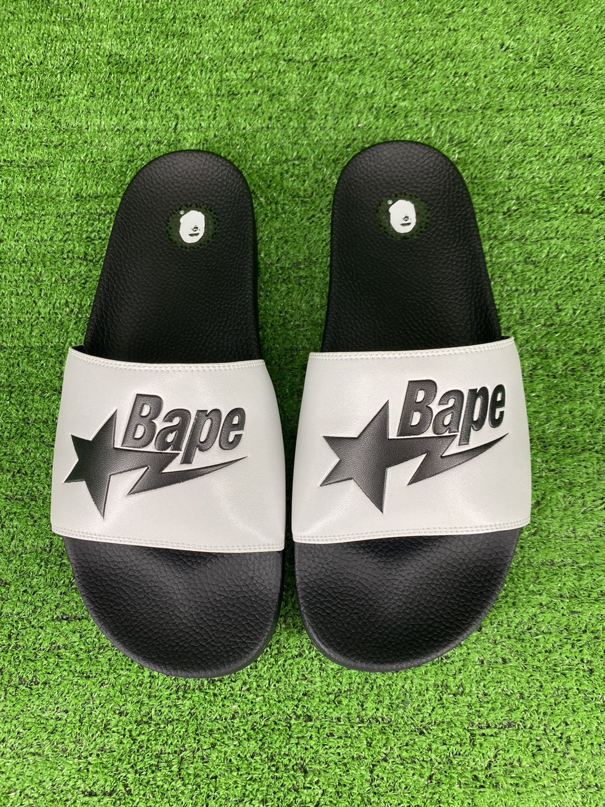 image of Bape Bapesta Slides Ss22 White Size 8, Men's