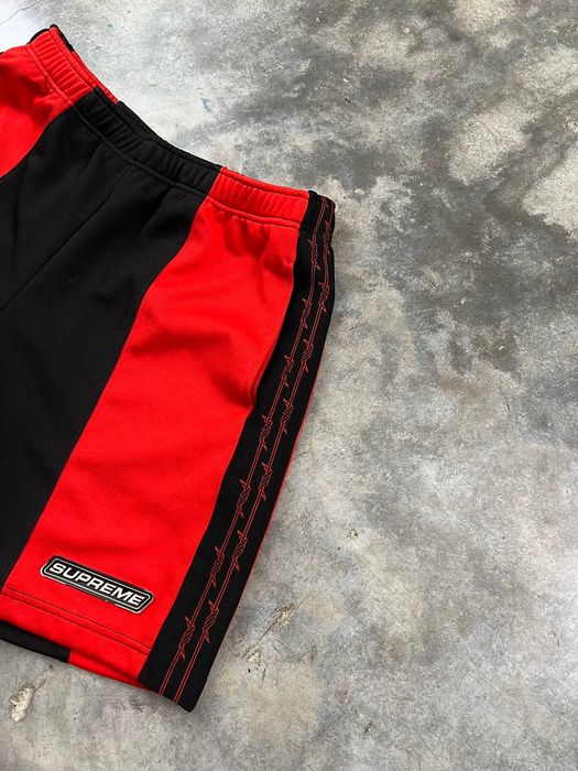 Supreme Supreme Barbed Wire Basketball Shorts Black + Red Small