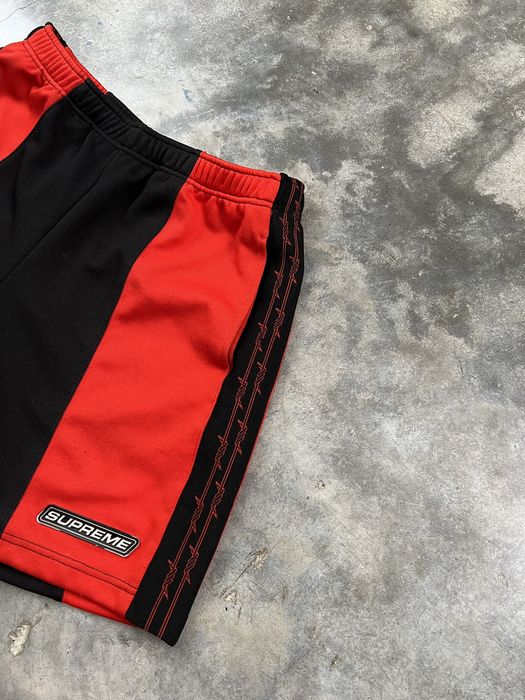 Supreme Supreme Barbed Wire Basketball Shorts Black + Red Small