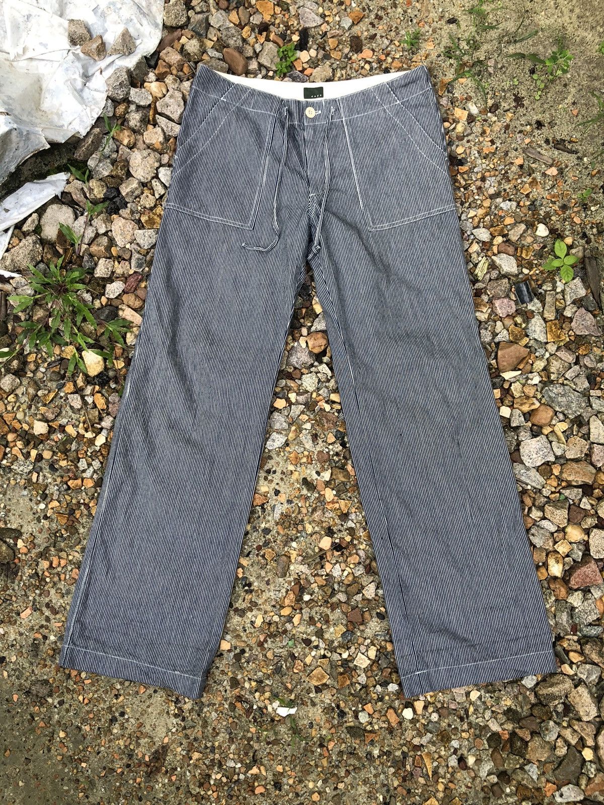 Japanese Brand Rare 🏴‍☠️ hikori striped baker pants Size US 32 / EU 48 - 1 Thumbnail