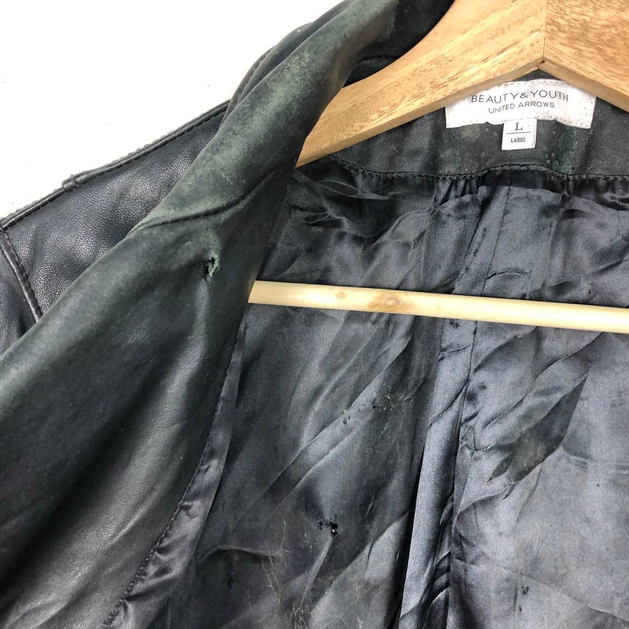 United Arrows United Arrow Double Collar Damage Design Punk Gothic Style Size US L / EU 52-54 / 3 - 10 Thumbnail