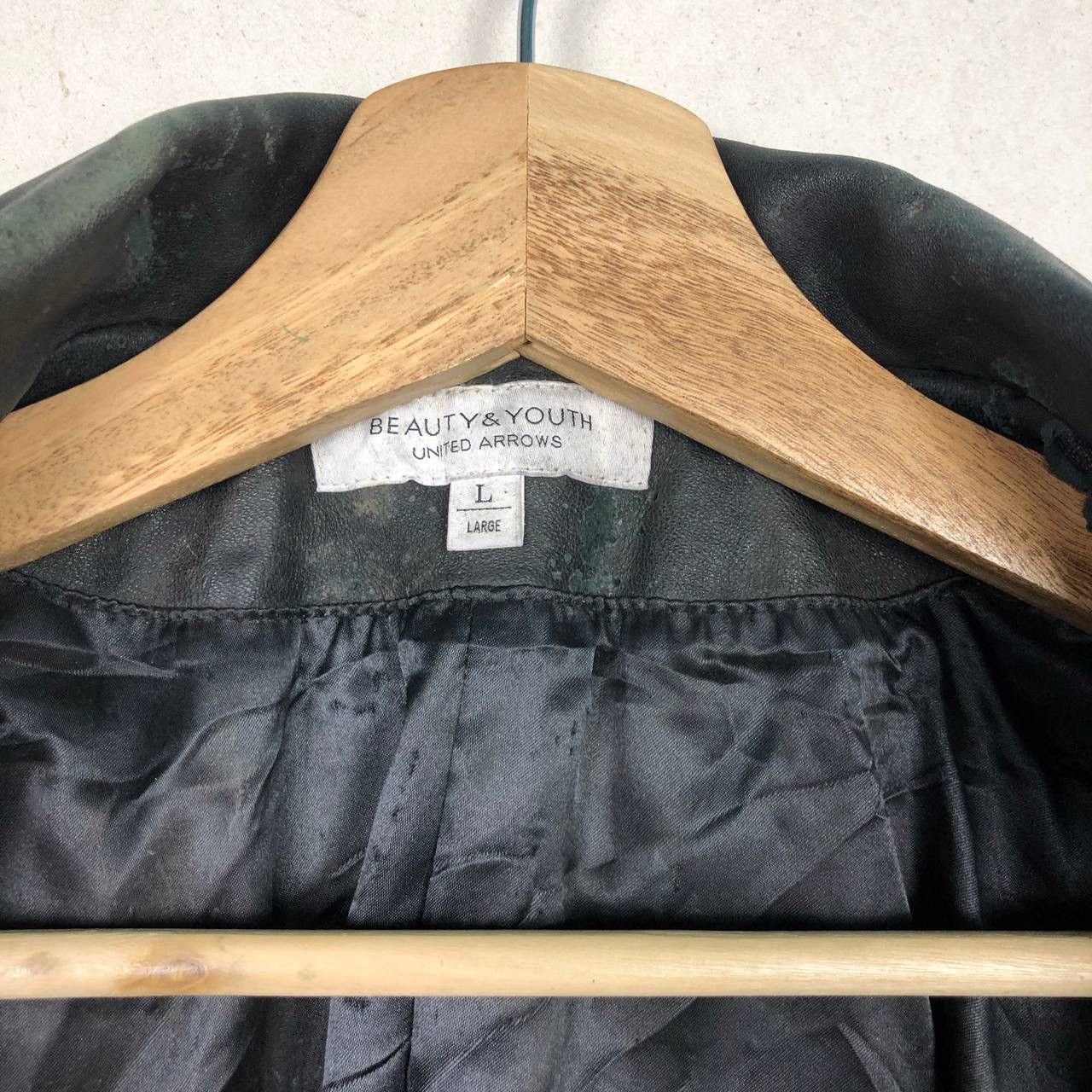 United Arrows United Arrow Double Collar Damage Design Punk Gothic Style Size US L / EU 52-54 / 3 - 13 Thumbnail