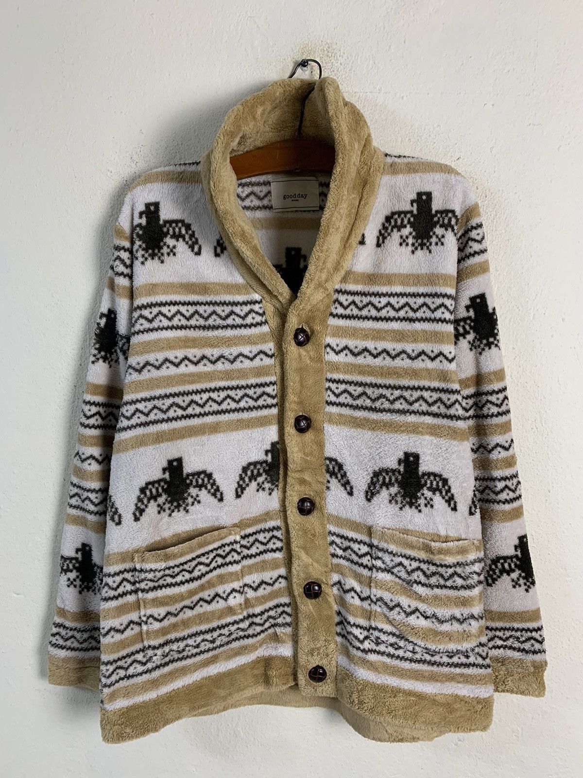 Japanese Brand Good Day Nice Design Fleece Jacket Size US M / EU 48-50 / 2 - 1 Thumbnail