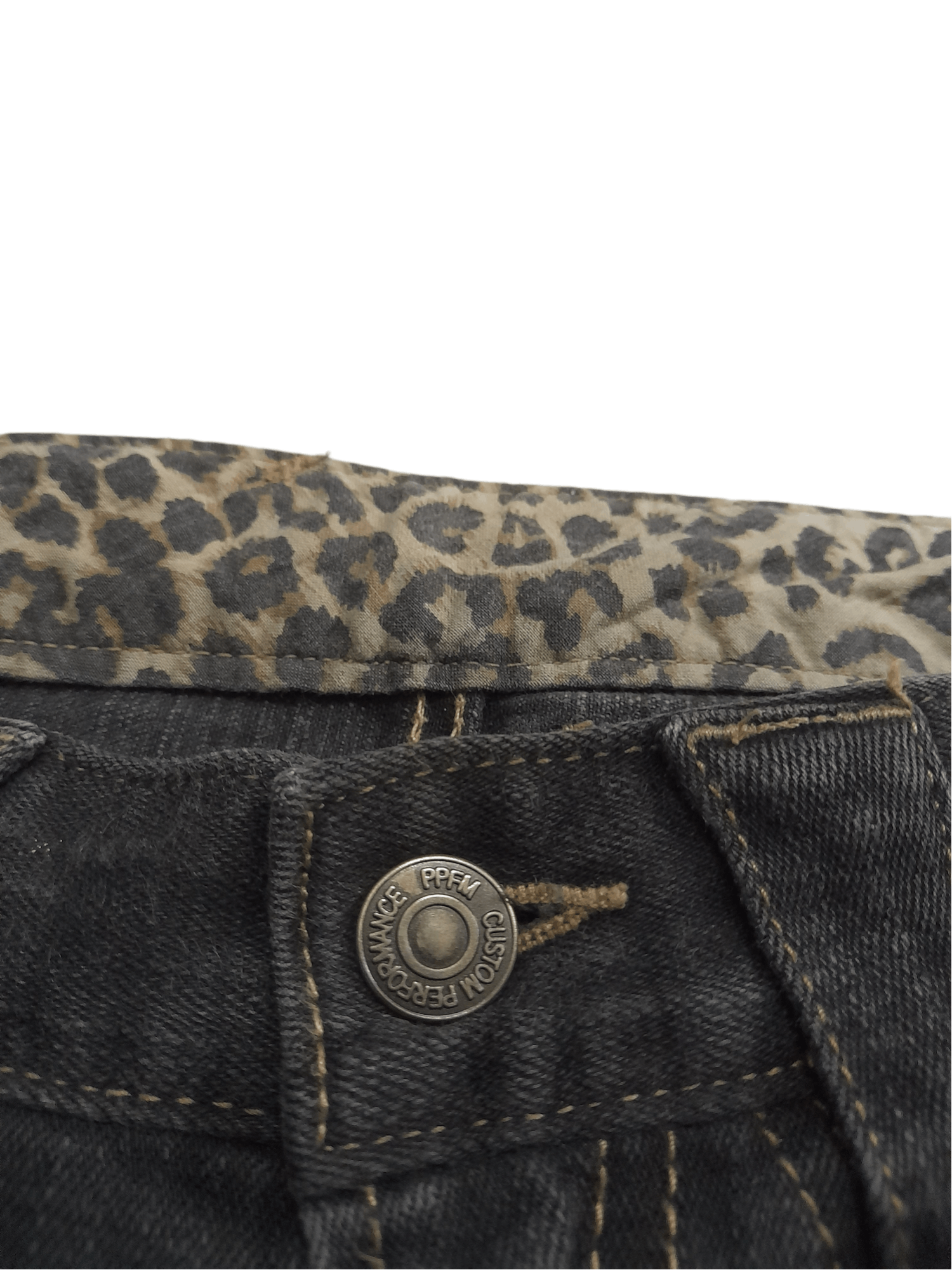 PPFM PPFM Punk Denim Leopard Skull (E362) Size US 30 / EU 46 - 5 Thumbnail