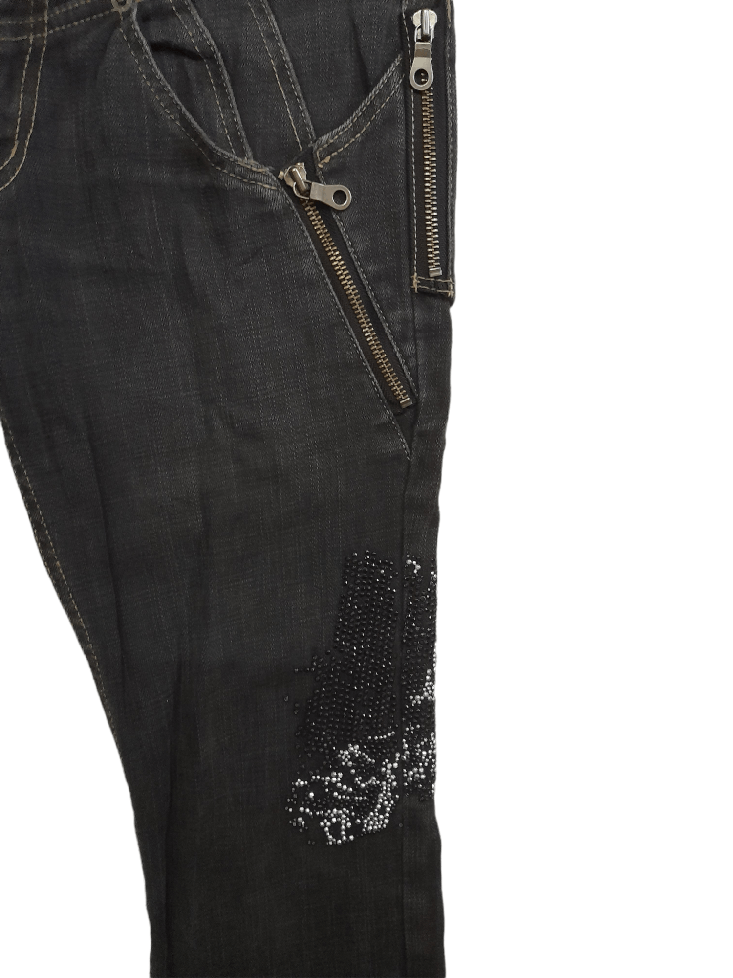 PPFM PPFM Punk Denim Leopard Skull (E362) Size US 30 / EU 46 - 3 Thumbnail
