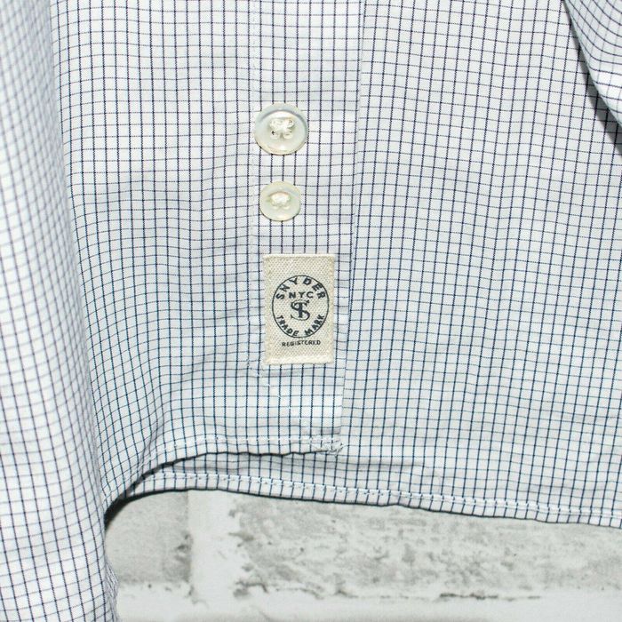 Todd Snyder Todd Snyder NY Button up Dress Shirt White mini Grid 2ply ...