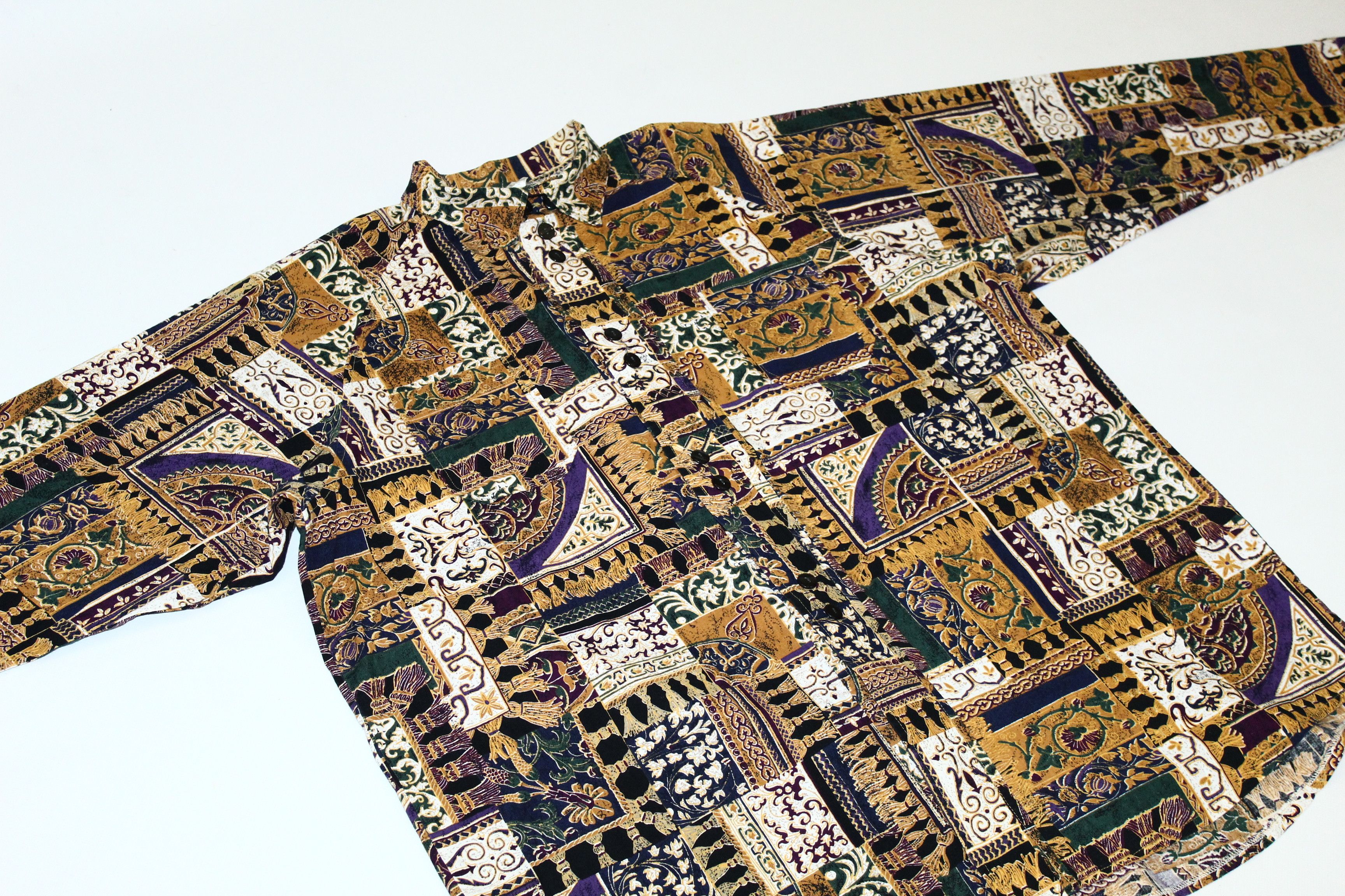 Topman Vtg UK Topman Baroque Artwork Woven Shirt Size US XXL / EU 58 / 5 - 4 Thumbnail