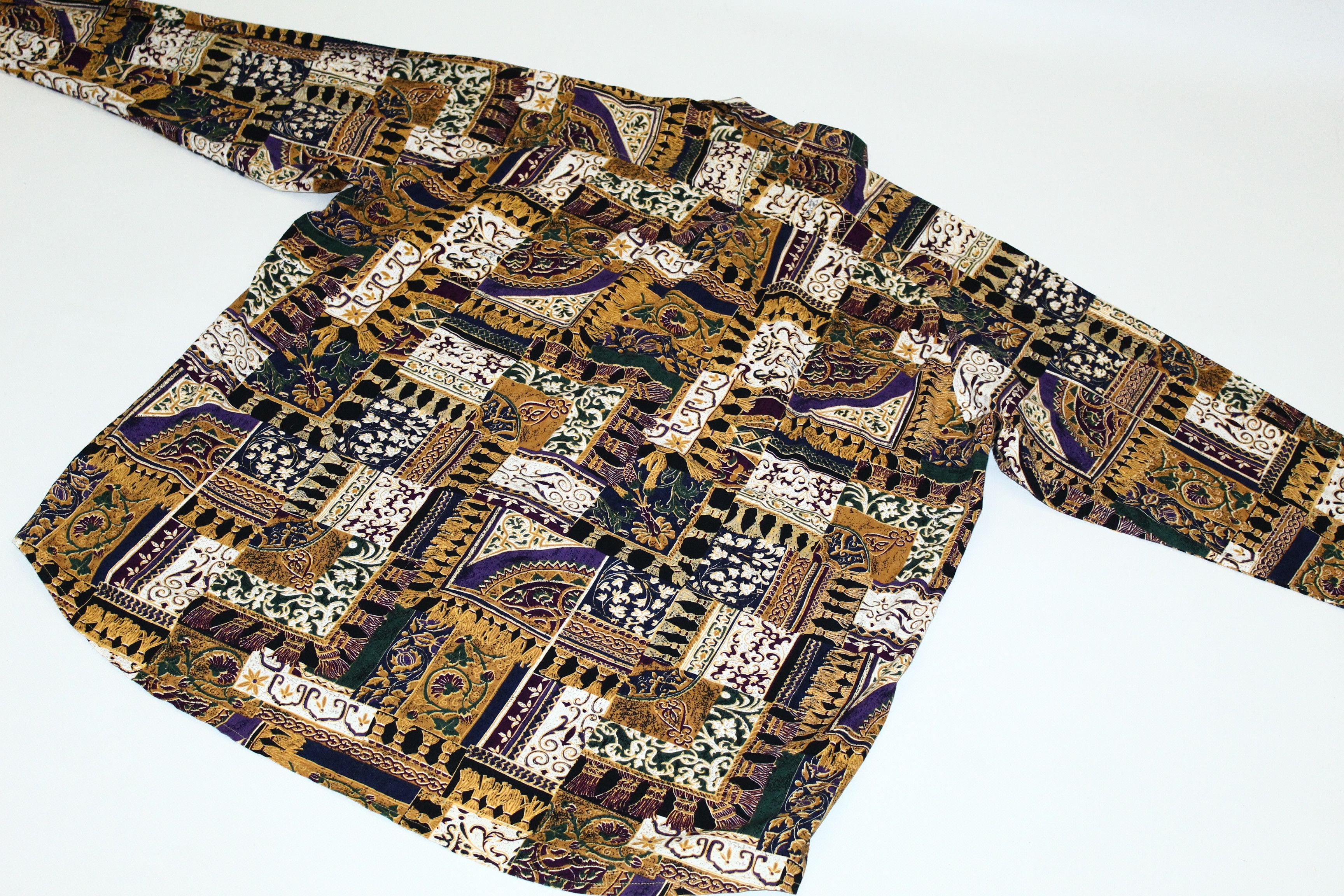 Topman Vtg UK Topman Baroque Artwork Woven Shirt Size US XXL / EU 58 / 5 - 6 Thumbnail