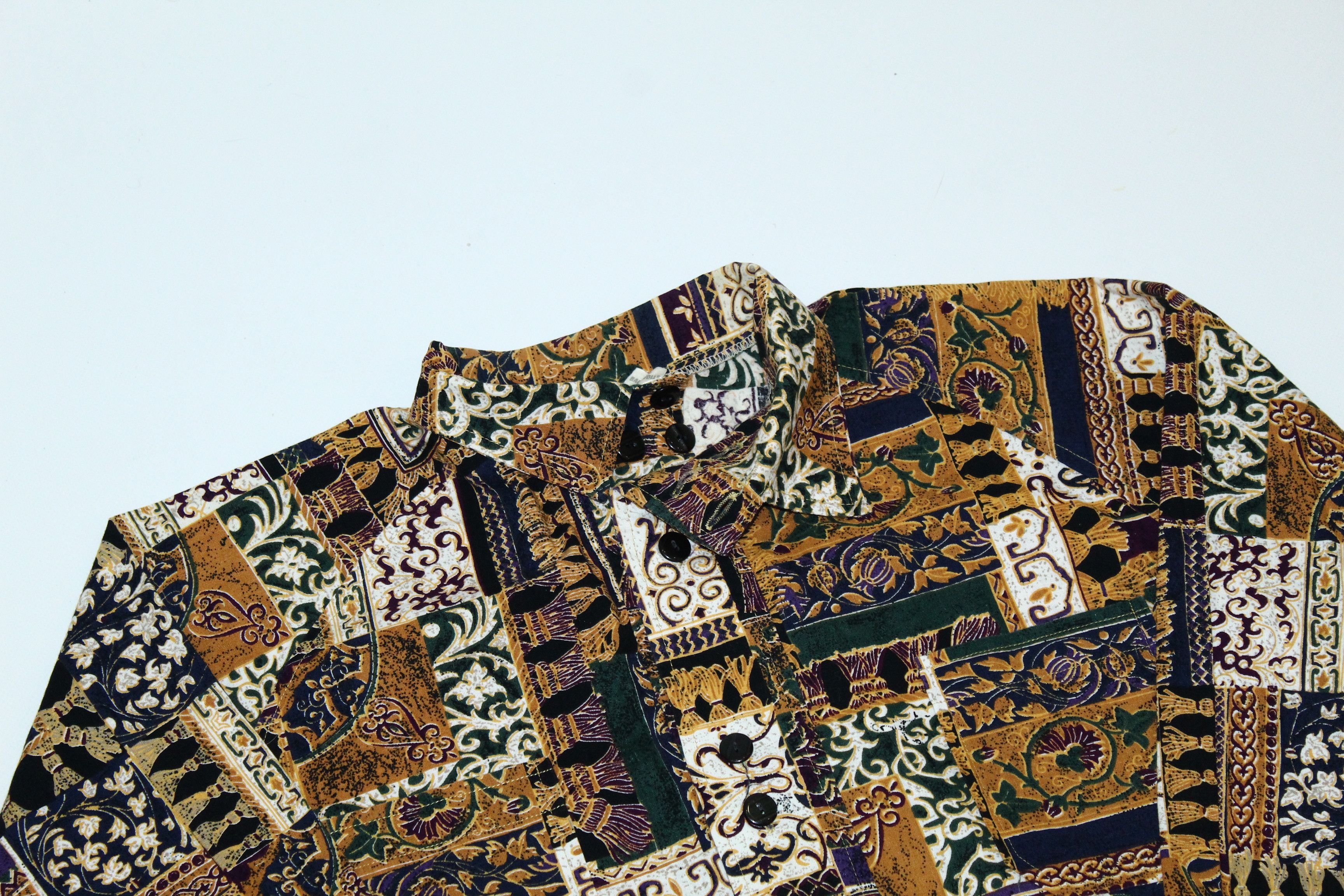 Topman Vtg UK Topman Baroque Artwork Woven Shirt Size US XXL / EU 58 / 5 - 5 Thumbnail