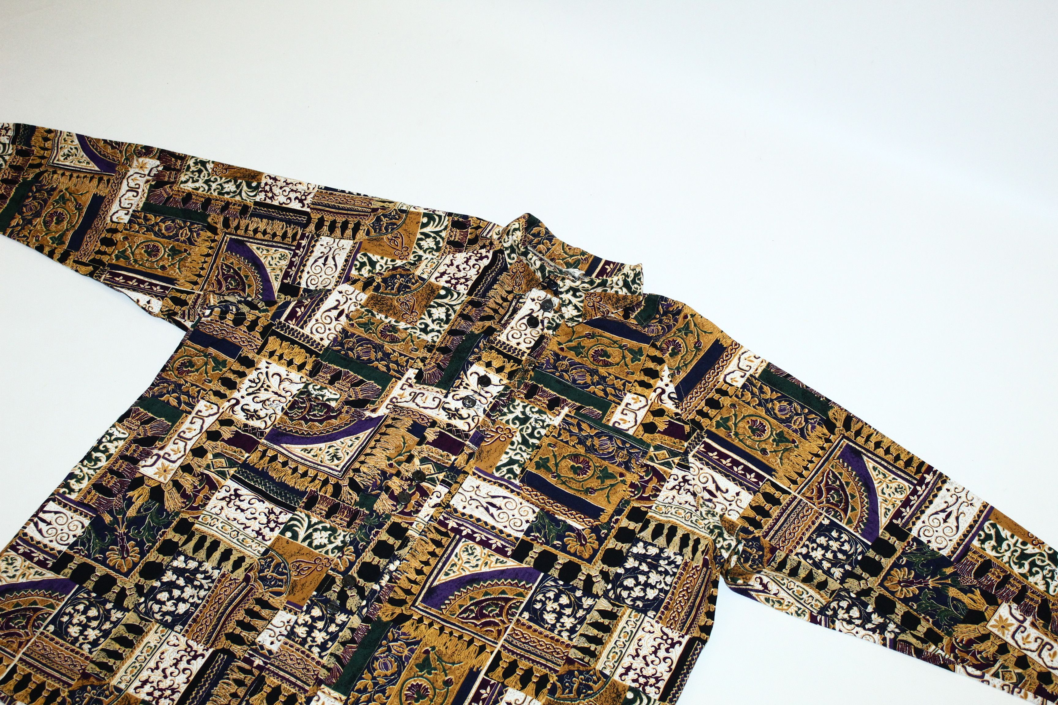 Topman Vtg UK Topman Baroque Artwork Woven Shirt Size US XXL / EU 58 / 5 - 3 Thumbnail