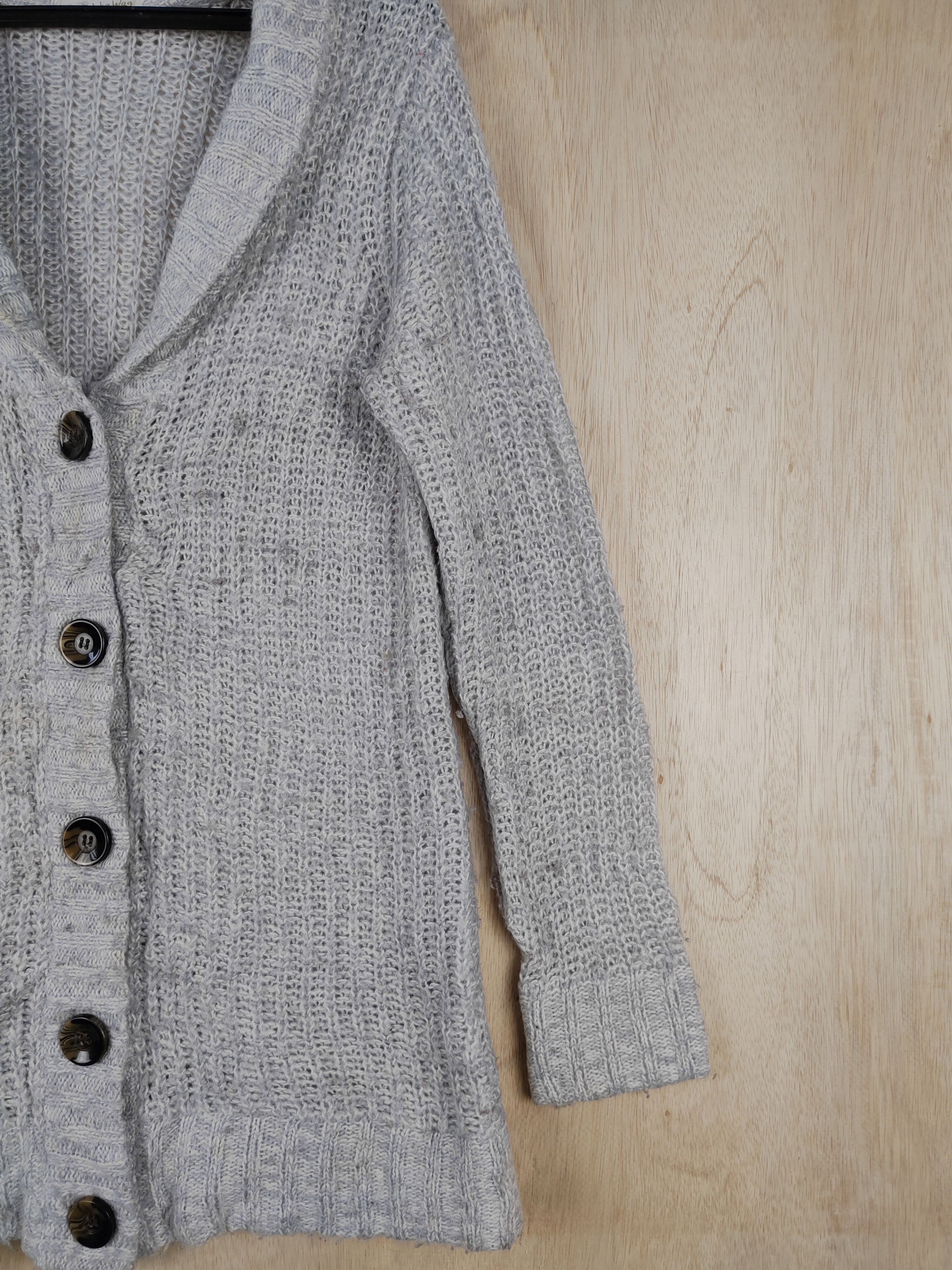Aran Isles Knitwear Wig Wag Gray Cardigan aran isle cable knitwear #S309 Size US M / EU 48-50 / 2 - 4 Thumbnail