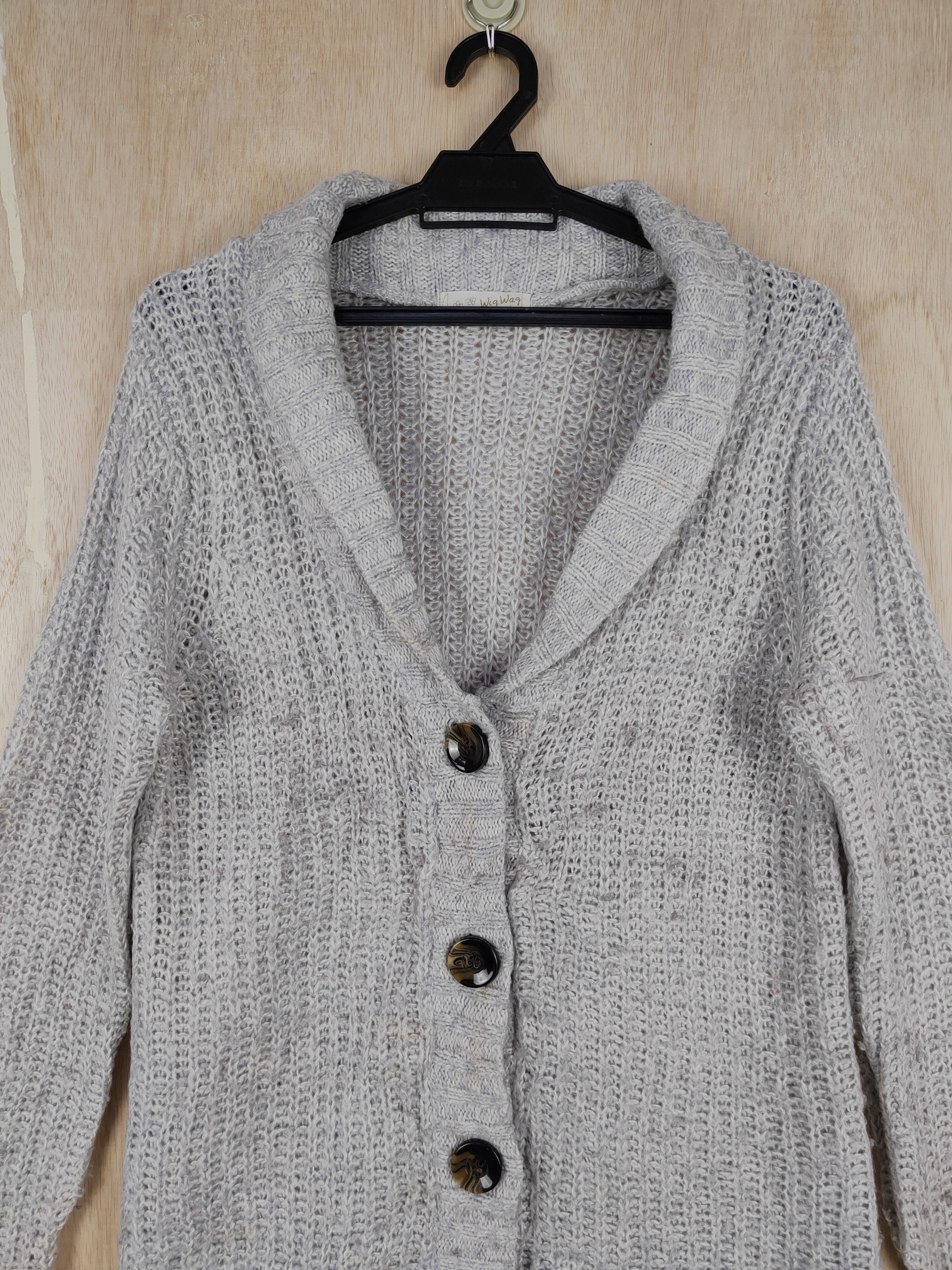 Aran Isles Knitwear Wig Wag Gray Cardigan aran isle cable knitwear #S309 Size US M / EU 48-50 / 2 - 2 Thumbnail