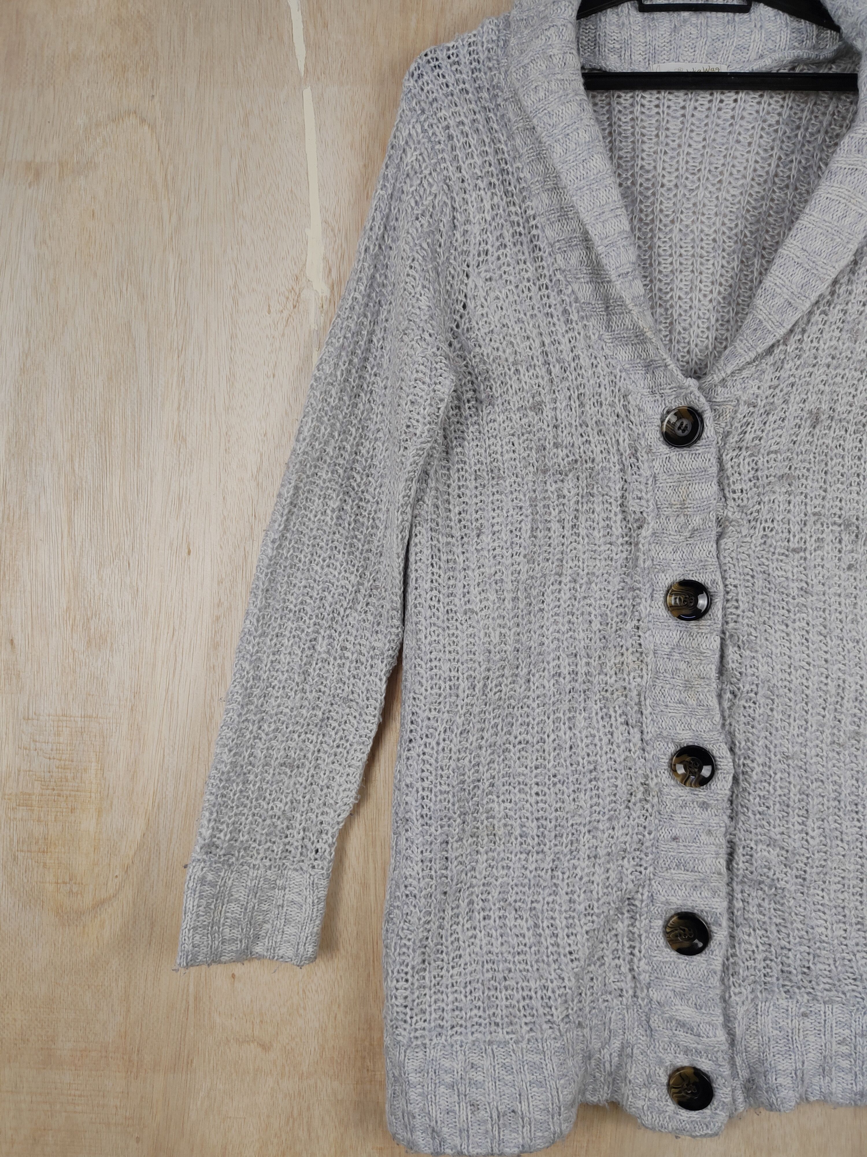Aran Isles Knitwear Wig Wag Gray Cardigan aran isle cable knitwear #S309 Size US M / EU 48-50 / 2 - 3 Thumbnail