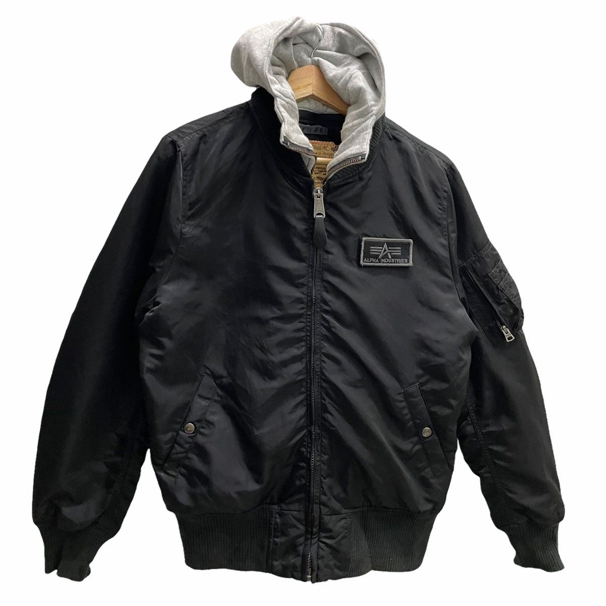 Alpha Industries 💥 ALPHA INDUSTRIES MA-1 MILITARY BOMBER HOODIE JACKET Size US M / EU 48-50 / 2 - 2 Thumbnail