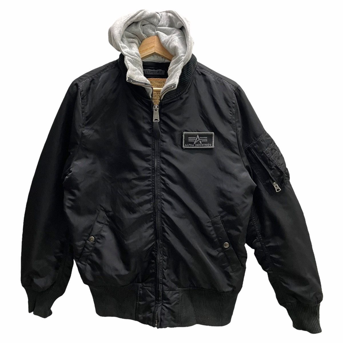 Alpha Industries 💥 ALPHA INDUSTRIES MA-1 MILITARY BOMBER HOODIE JACKET Size US M / EU 48-50 / 2 - 3 Thumbnail