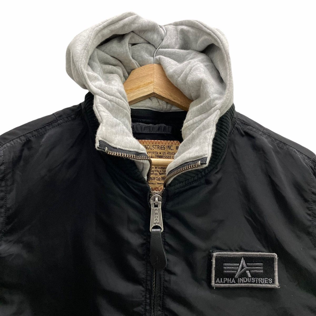 Alpha Industries 💥 ALPHA INDUSTRIES MA-1 MILITARY BOMBER HOODIE JACKET Size US M / EU 48-50 / 2 - 4 Thumbnail