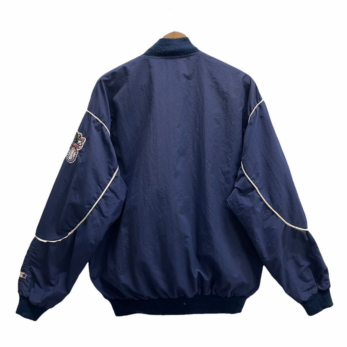 New York Yankees × Starter 💥90s STARTER NEW YORK YANKEES BIG LOGO VARSITY JACKET Size US L / EU 52-54 / 3 - 6 Thumbnail