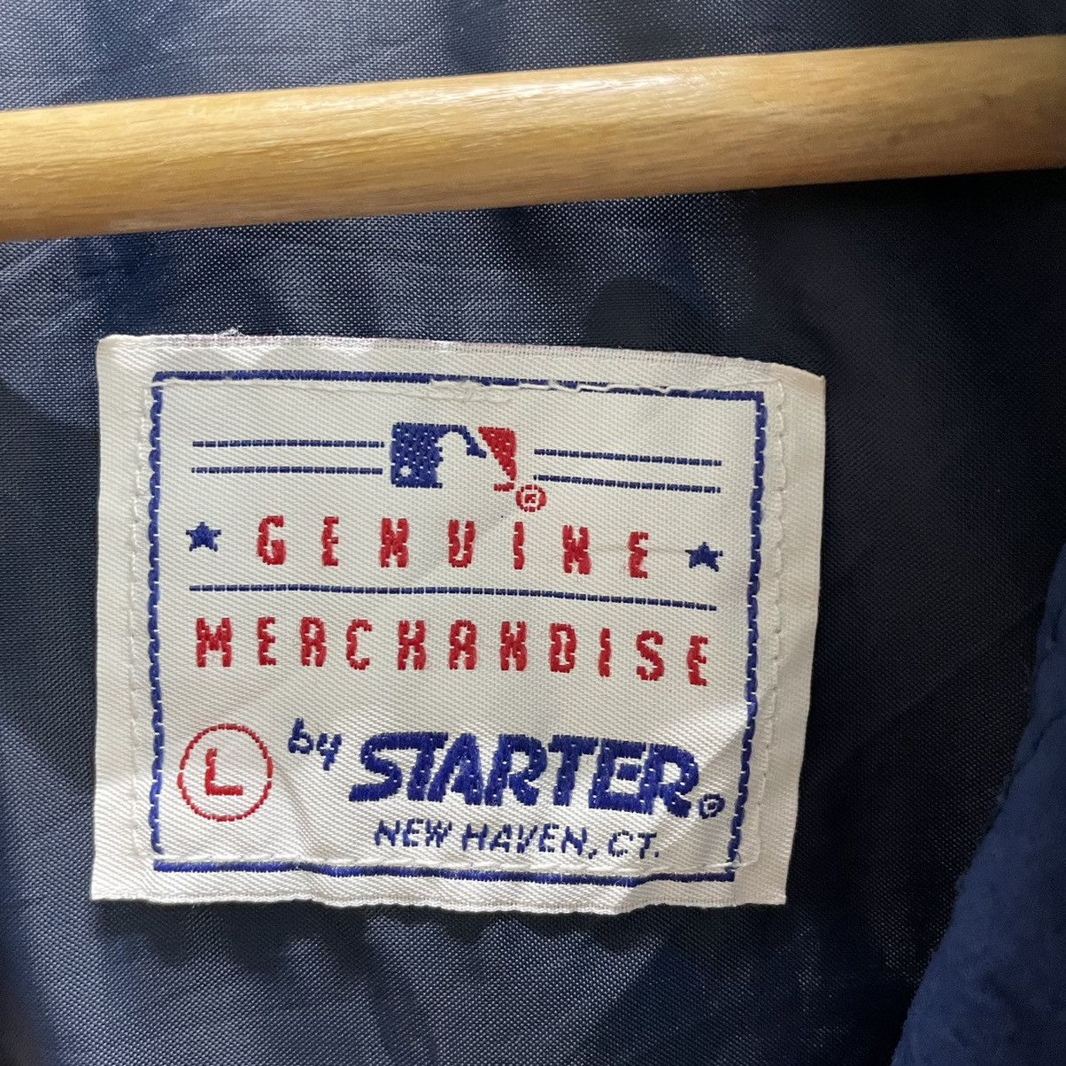 New York Yankees × Starter 💥90s STARTER NEW YORK YANKEES BIG LOGO VARSITY JACKET Size US L / EU 52-54 / 3 - 8 Thumbnail