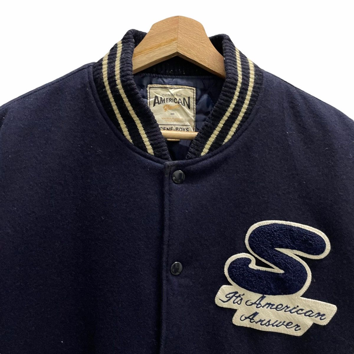 Japanese Brand 💥80s SCENE USA SNAP VARSITY BOMBER JACKET Size US M / EU 48-50 / 2 - 2 Thumbnail