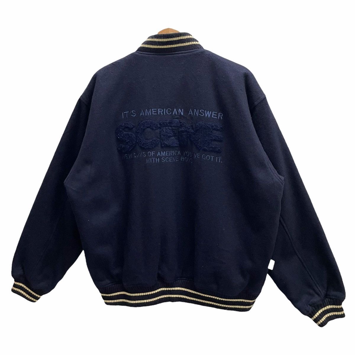 Japanese Brand 💥80s SCENE USA SNAP VARSITY BOMBER JACKET Size US M / EU 48-50 / 2 - 5 Thumbnail