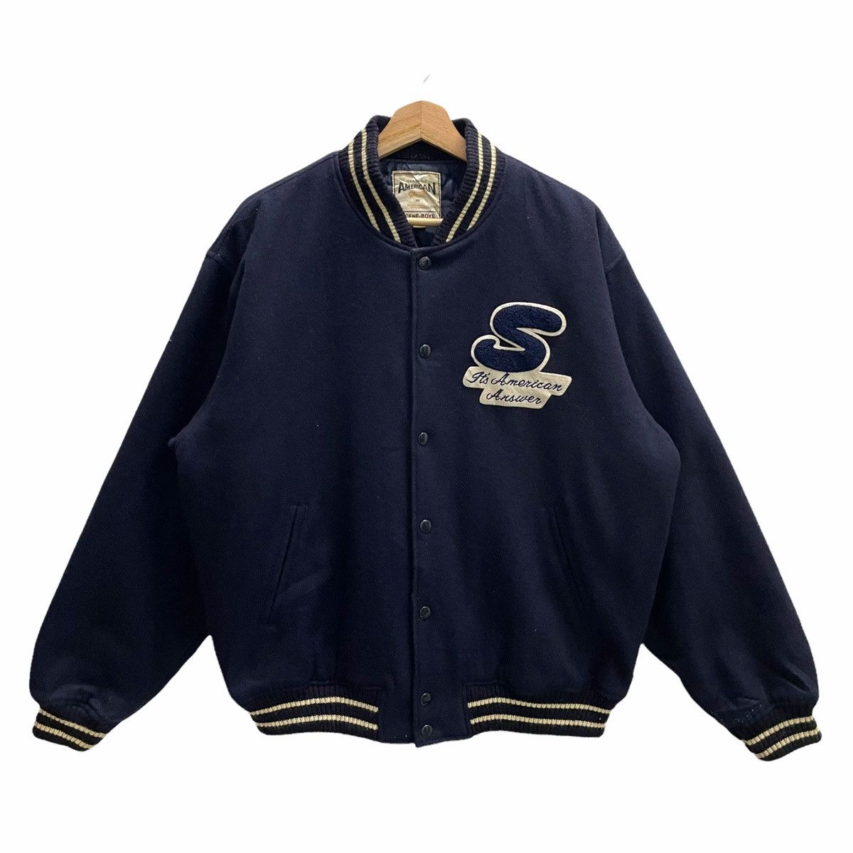 Japanese Brand 💥80s SCENE USA SNAP VARSITY BOMBER JACKET Size US M / EU 48-50 / 2 - 1 Thumbnail