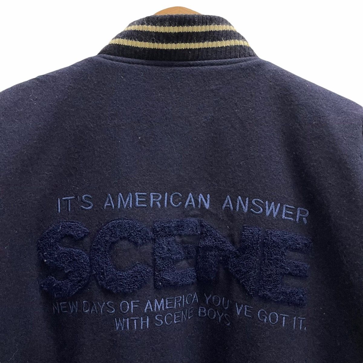 Japanese Brand 💥80s SCENE USA SNAP VARSITY BOMBER JACKET Size US M / EU 48-50 / 2 - 6 Thumbnail