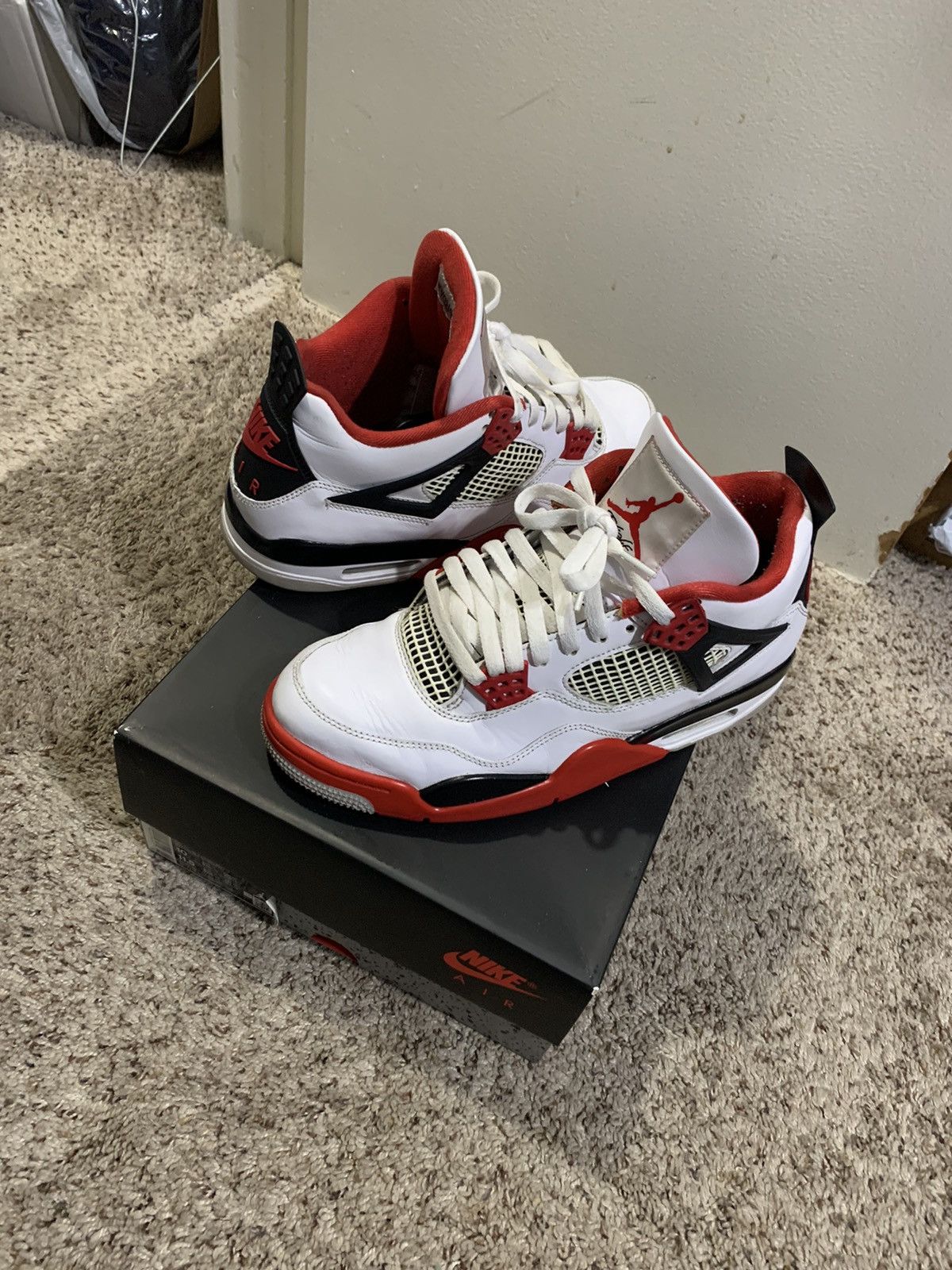 mens jordan retro 4 fire red