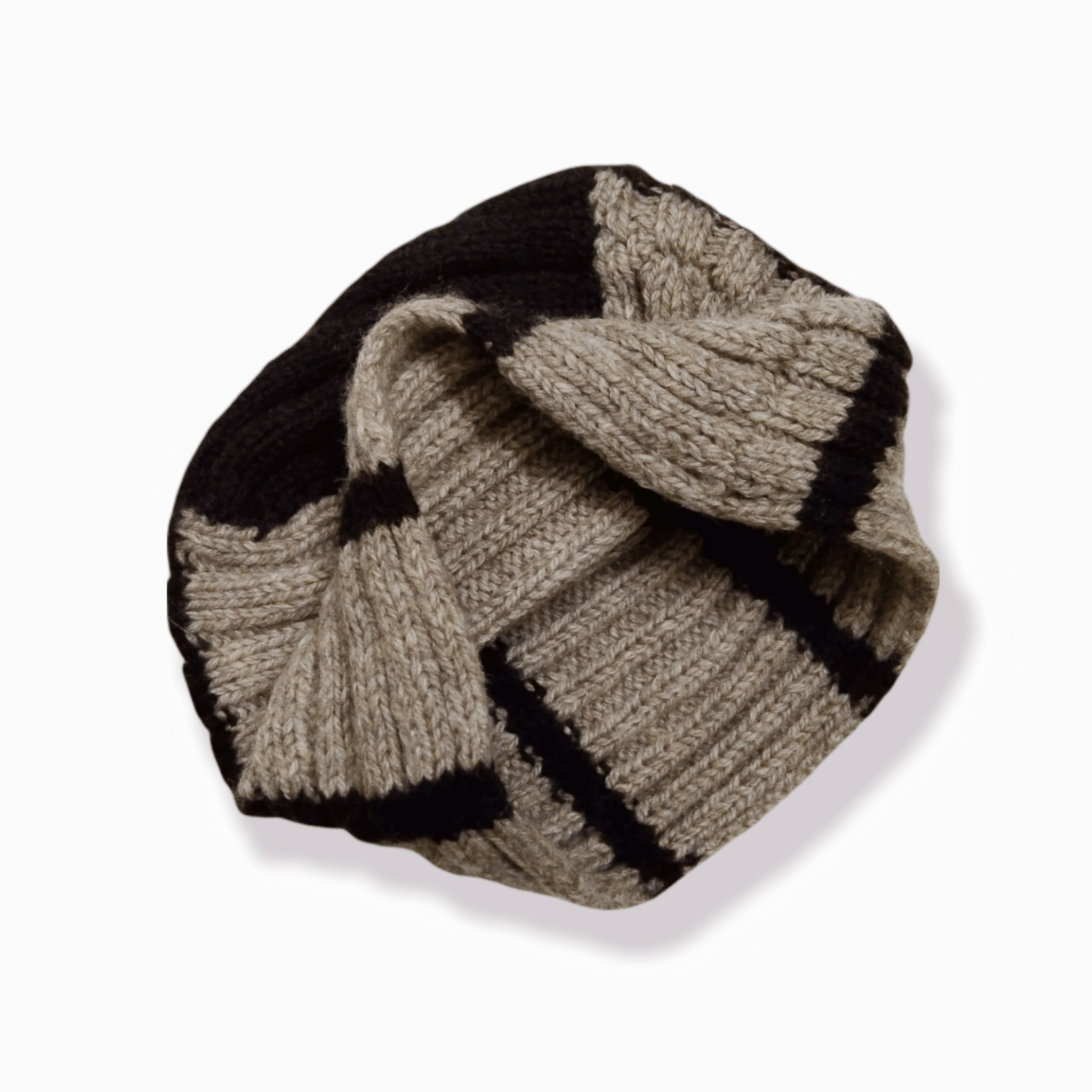 Japanese Brand VERSATILE ROLLED KNITTED WOOL BEANIE HAT Size ONE SIZE - 18 Thumbnail