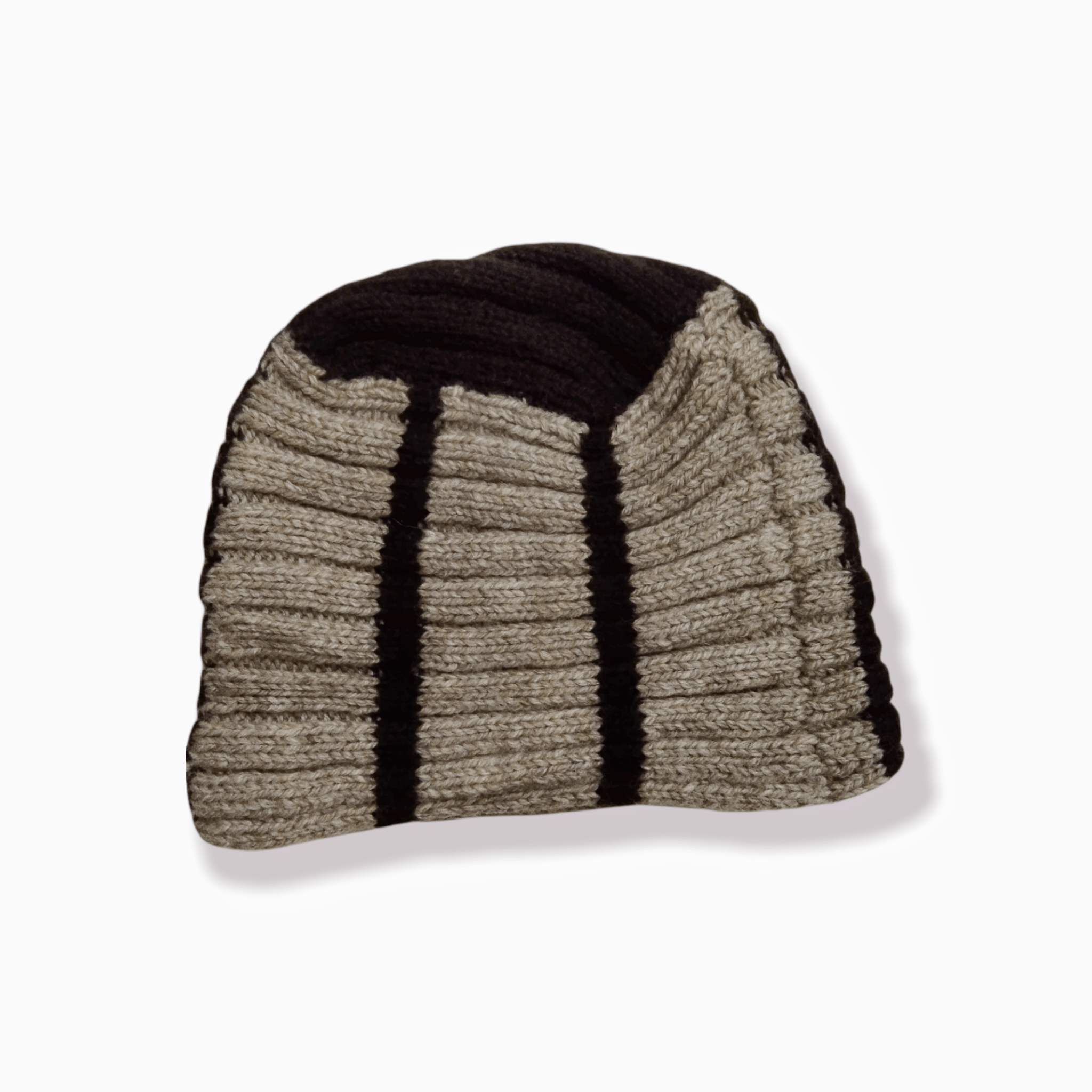Japanese Brand VERSATILE ROLLED KNITTED WOOL BEANIE HAT Size ONE SIZE - 17 Thumbnail