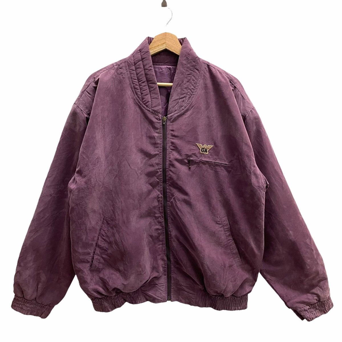 Giorgio Armani 💥90s GIORGIO ARMANI LOGO FULLZIP BOMBER JACKET Size US L / EU 52-54 / 3 - 5 Thumbnail