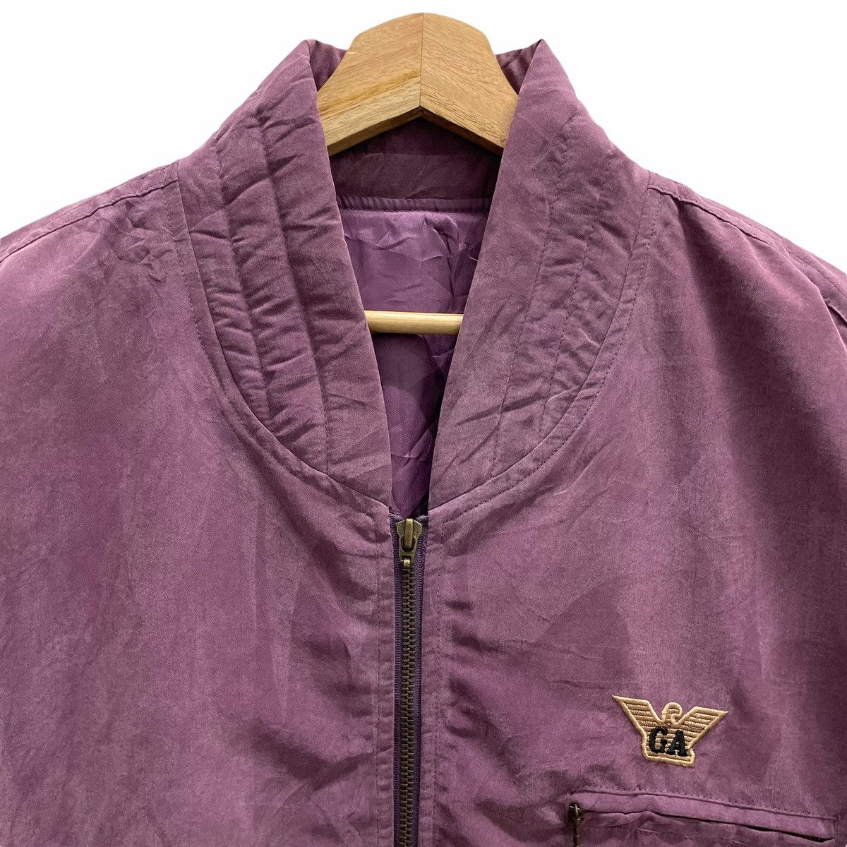 Giorgio Armani 💥90s GIORGIO ARMANI LOGO FULLZIP BOMBER JACKET Size US L / EU 52-54 / 3 - 6 Thumbnail