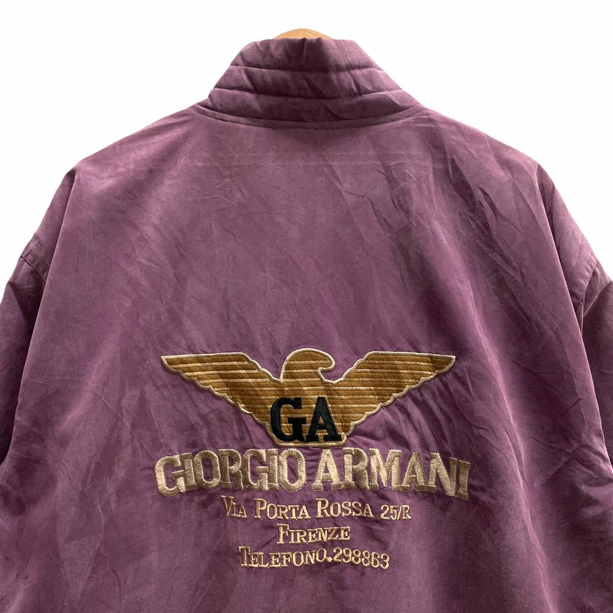 Giorgio Armani 💥90s GIORGIO ARMANI LOGO FULLZIP BOMBER JACKET Size US L / EU 52-54 / 3 - 4 Thumbnail