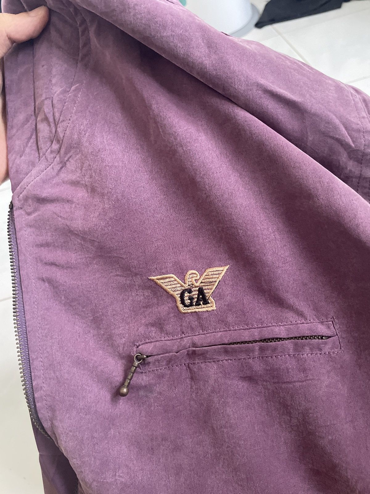 Giorgio Armani 💥90s GIORGIO ARMANI LOGO FULLZIP BOMBER JACKET Size US L / EU 52-54 / 3 - 7 Thumbnail