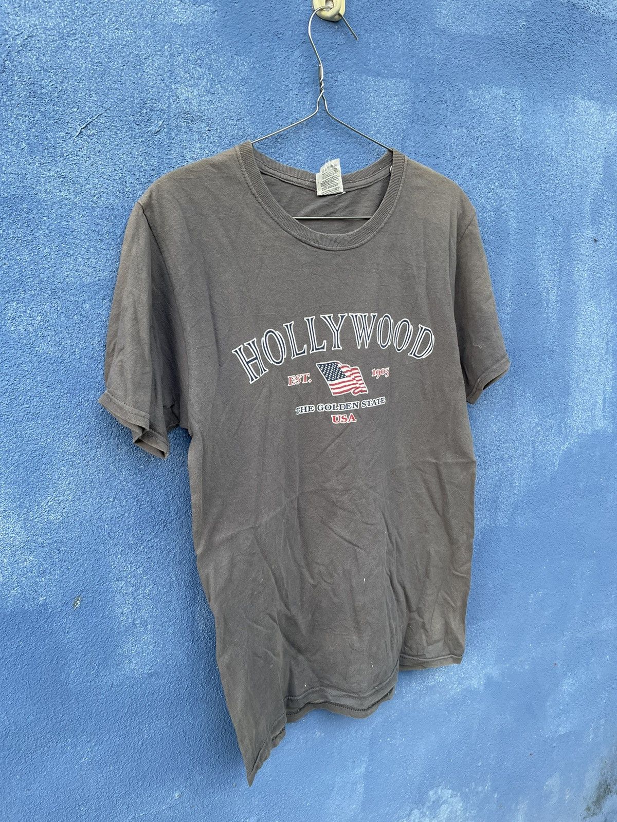 Vintage Vtg Hollywood The Golden State USA Tee x Fruit Of The Loom Size US S / EU 44-46 / 1 - 2 Thumbnail