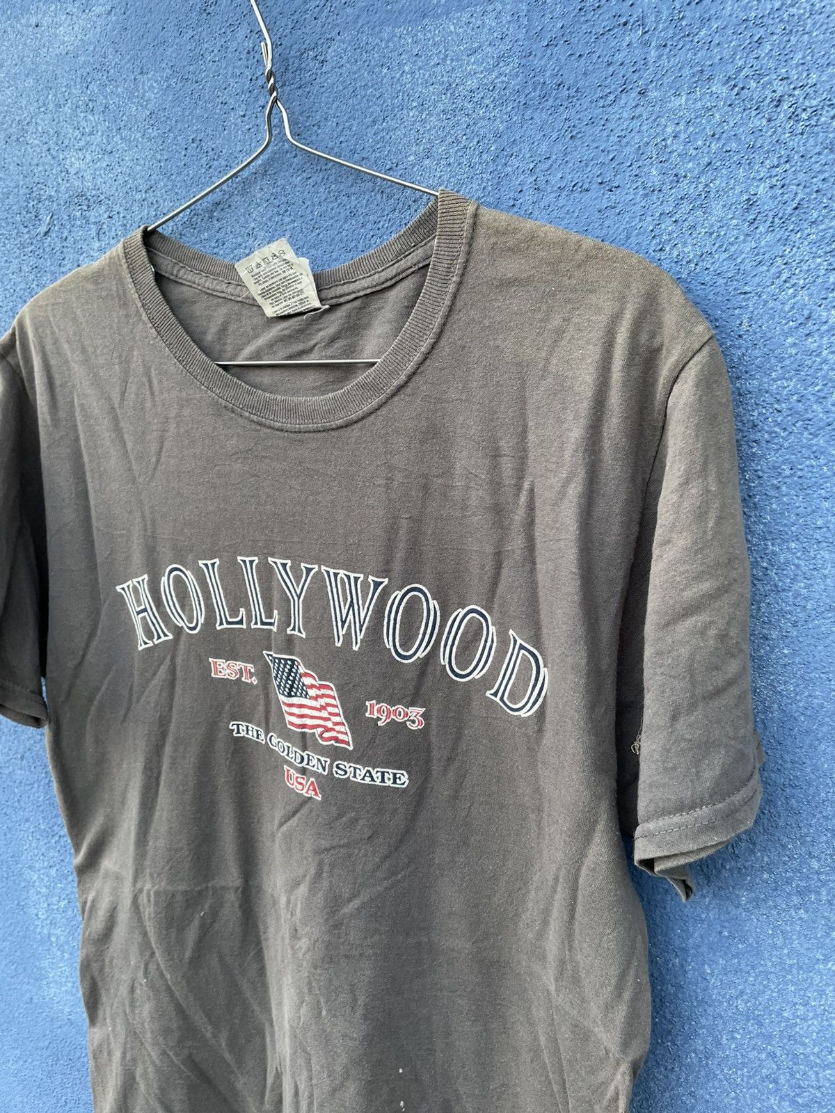 Vintage Vtg Hollywood The Golden State USA Tee x Fruit Of The Loom Size US S / EU 44-46 / 1 - 4 Thumbnail