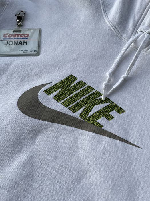 Nike Vintage Y2K Nike Grid Logo Swoosh Script Pullover Hoodie Size US XL / EU 56 / 4 - 2 Preview