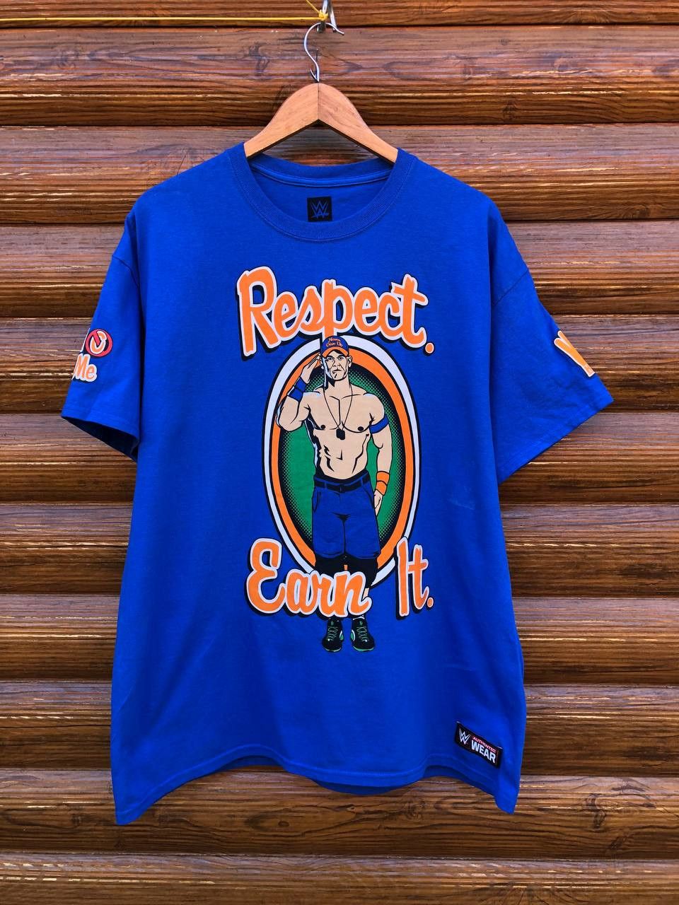 Vintage WWE John Cena Respect Earn It Never Give Up Vintage T-Shirt Size US XL / EU 56 / 4 - 1 Thumbnail