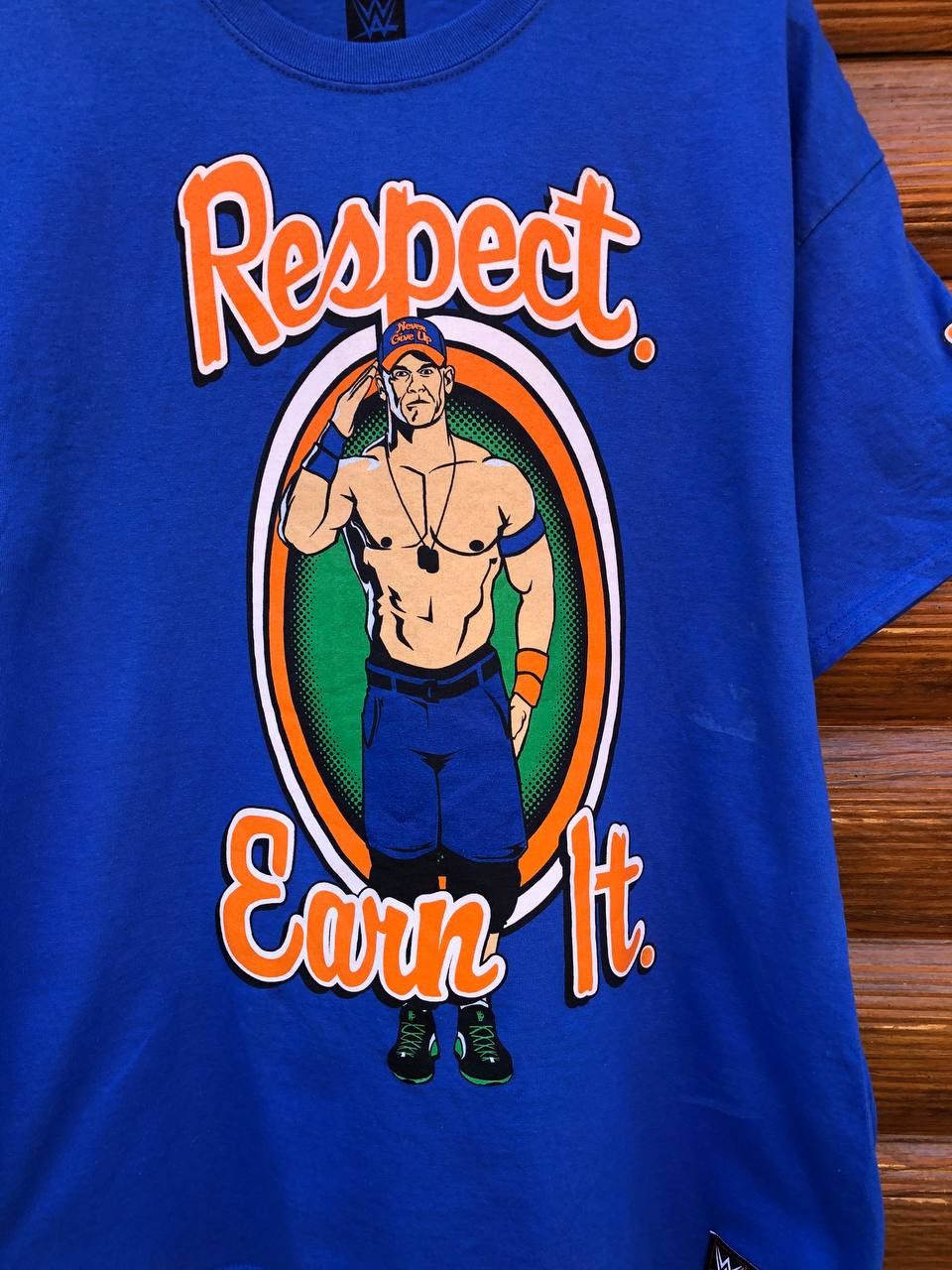 Vintage WWE John Cena Respect Earn It Never Give Up Vintage T-Shirt Size US XL / EU 56 / 4 - 2 Thumbnail